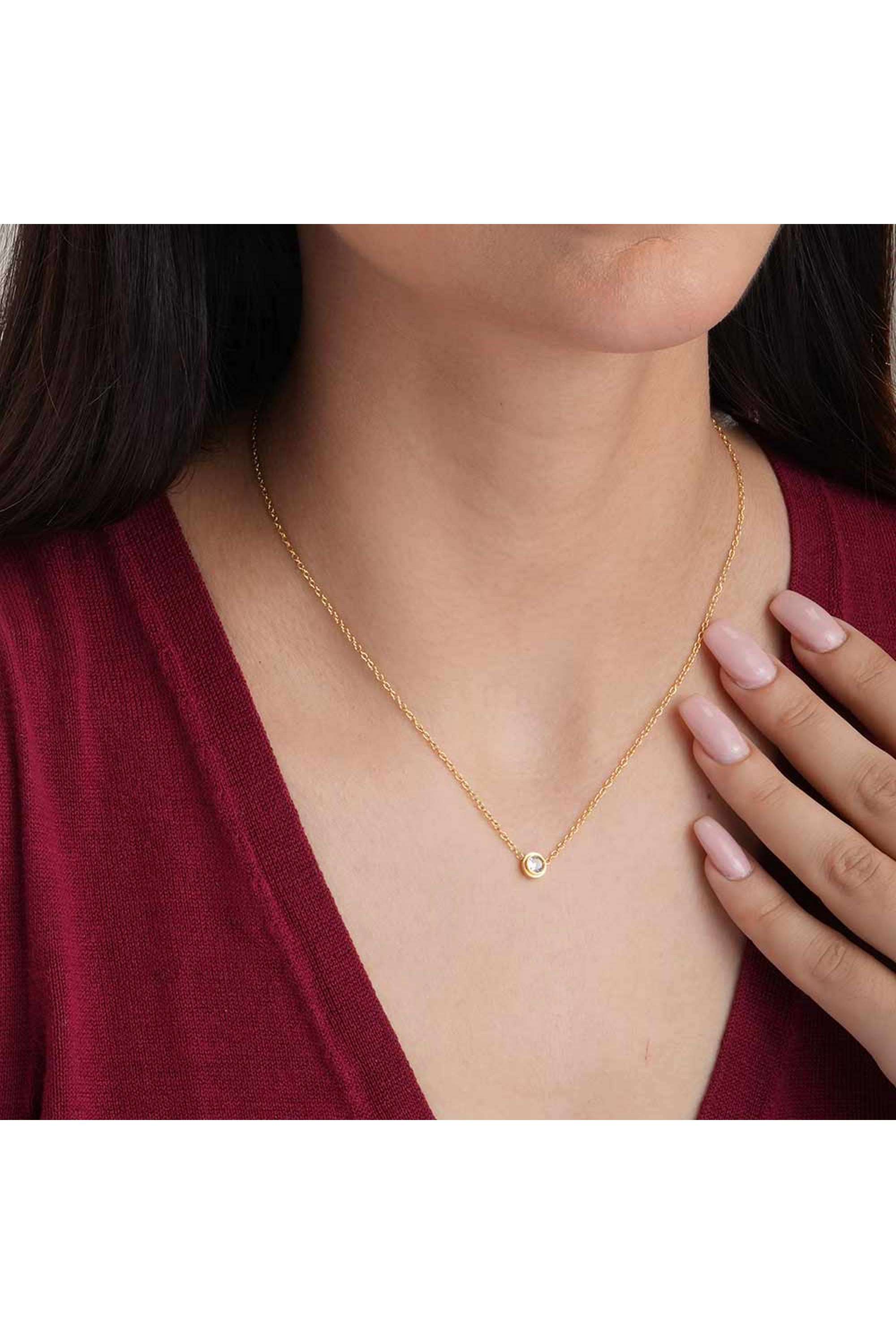 18k-Rose-Gold-Plated-Stone-&-Strand-Necklace-for-Womens-Waterproof-&-Anti-Tarnish