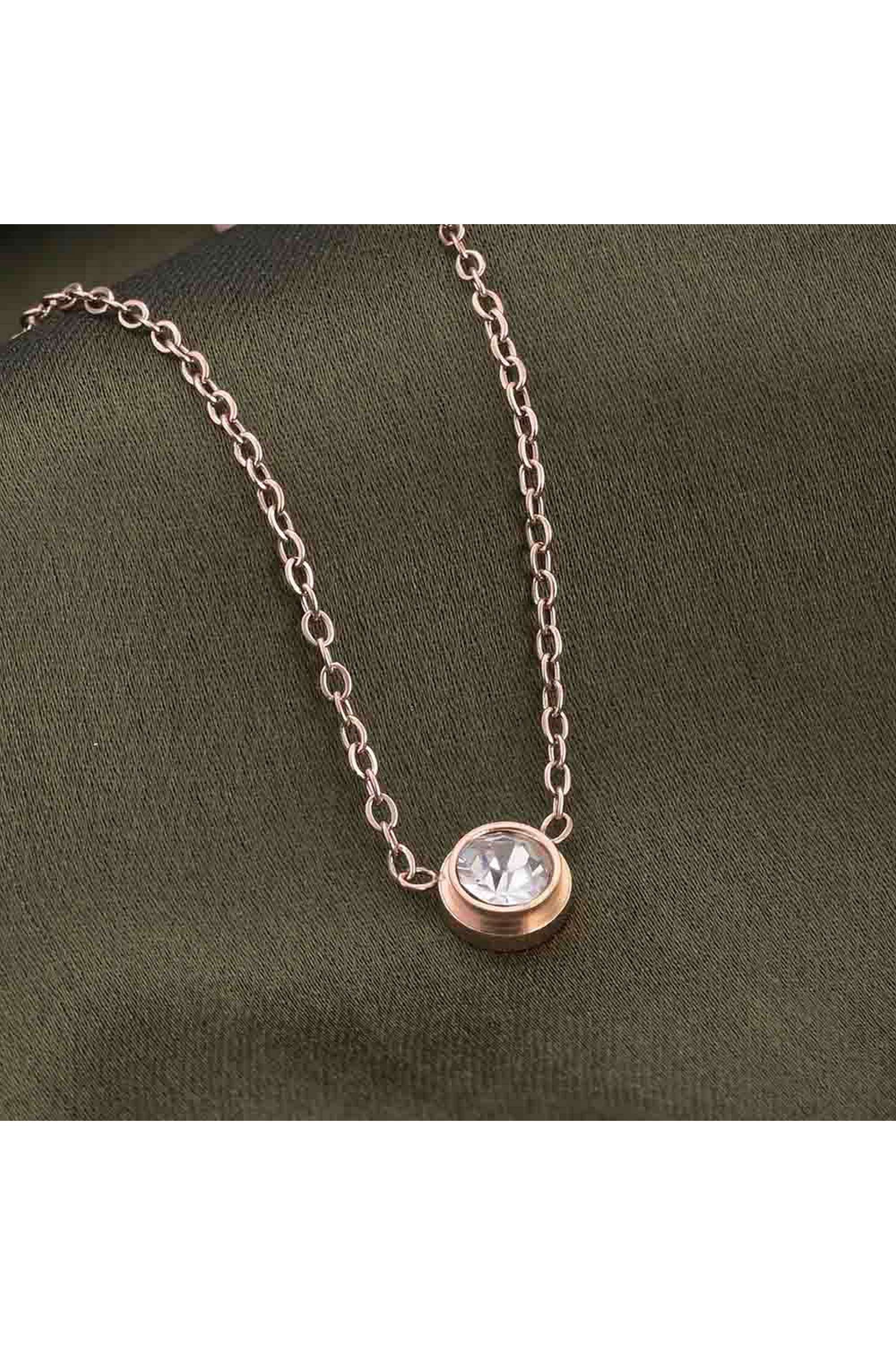 18k-Rose-Gold-Plated-Stone-&-Strand-Necklace-for-Womens-Waterproof-&-Anti-Tarnish
