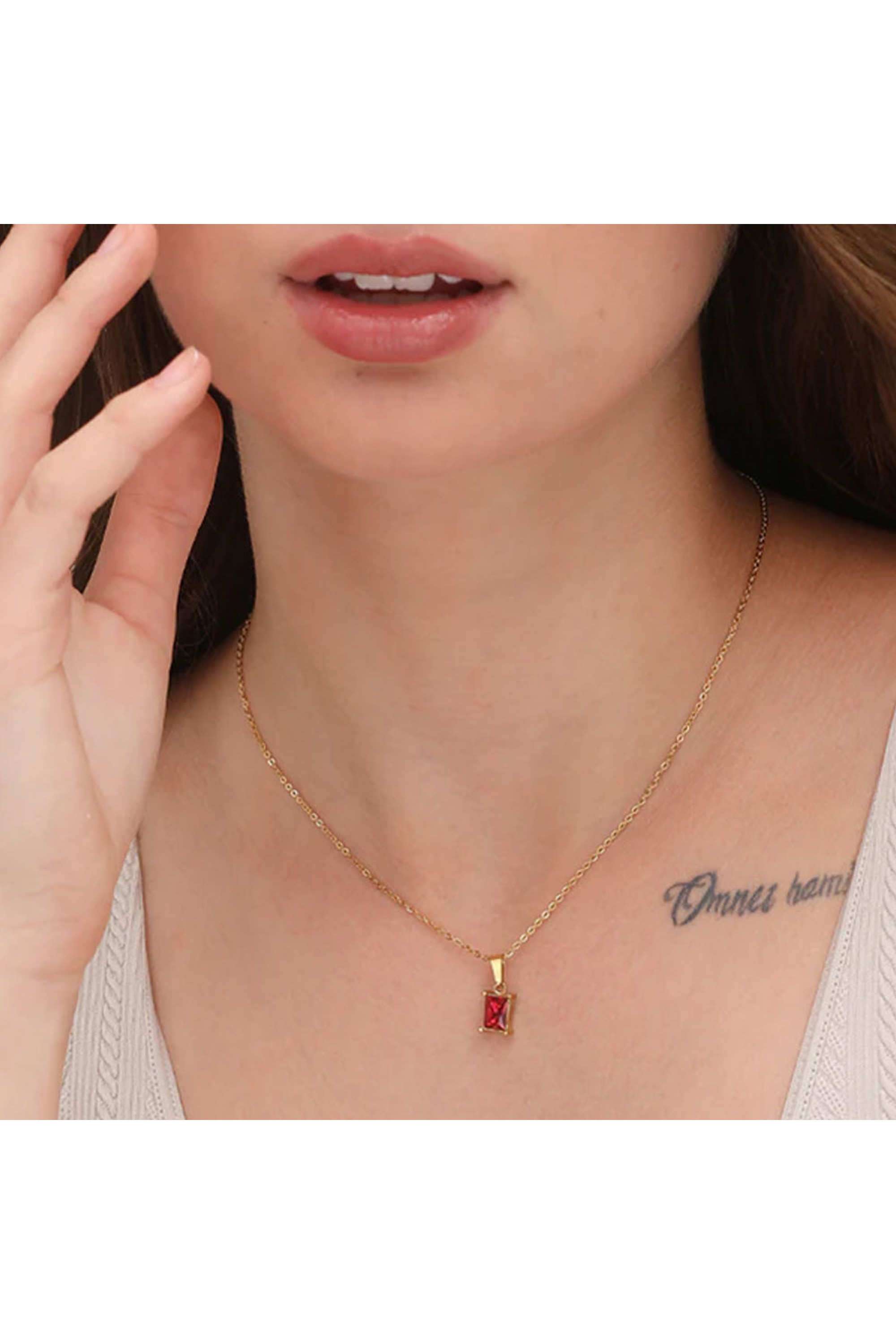 18k-Gold-Plated-Ruby-Red-Stone-Necklace-for-Womens-Waterproof-&-Anti-Tarnish