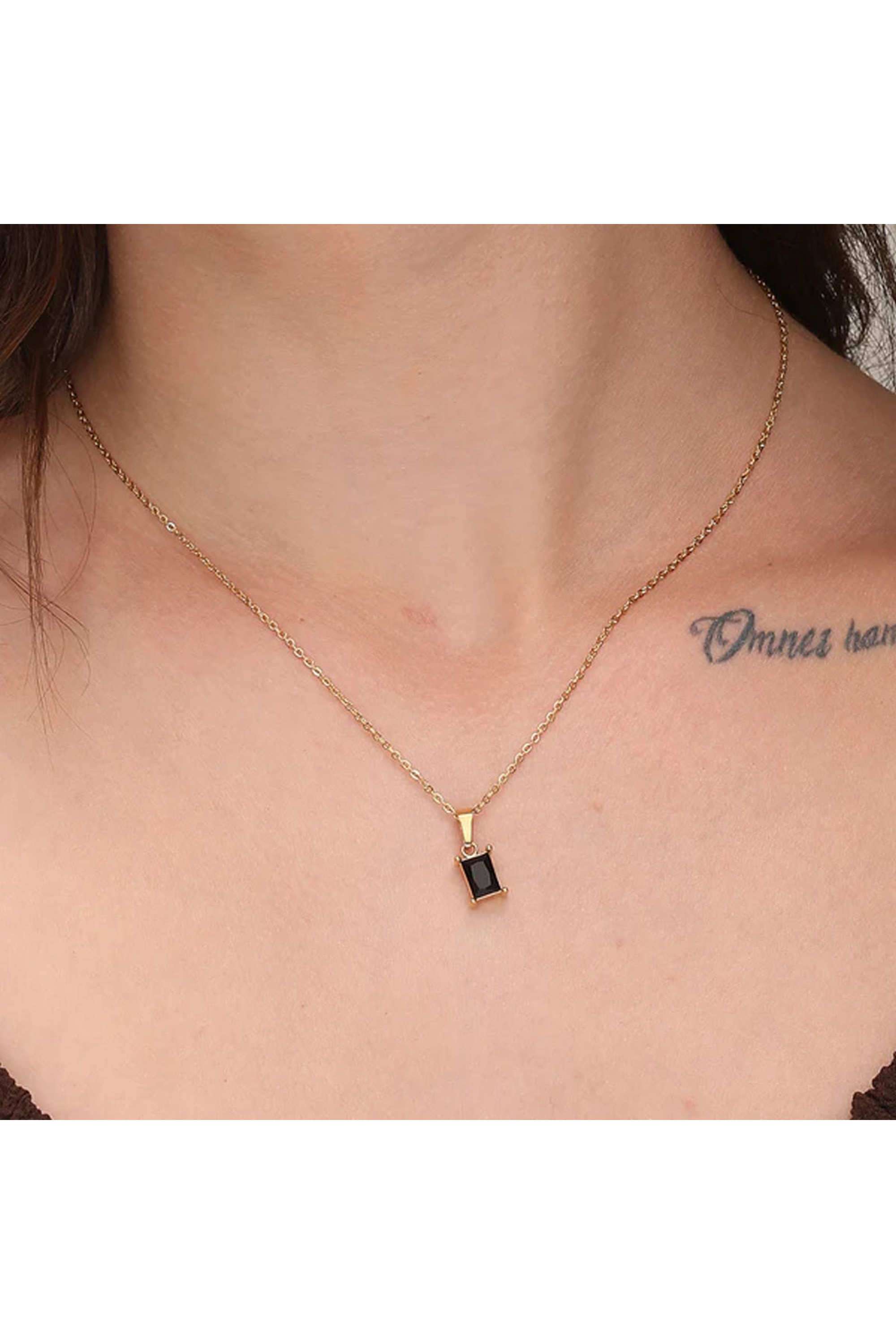 18k-Gold-Plated-Black-Stone-Necklace-for-Womens-Waterproof-&-Anti-Tarnish