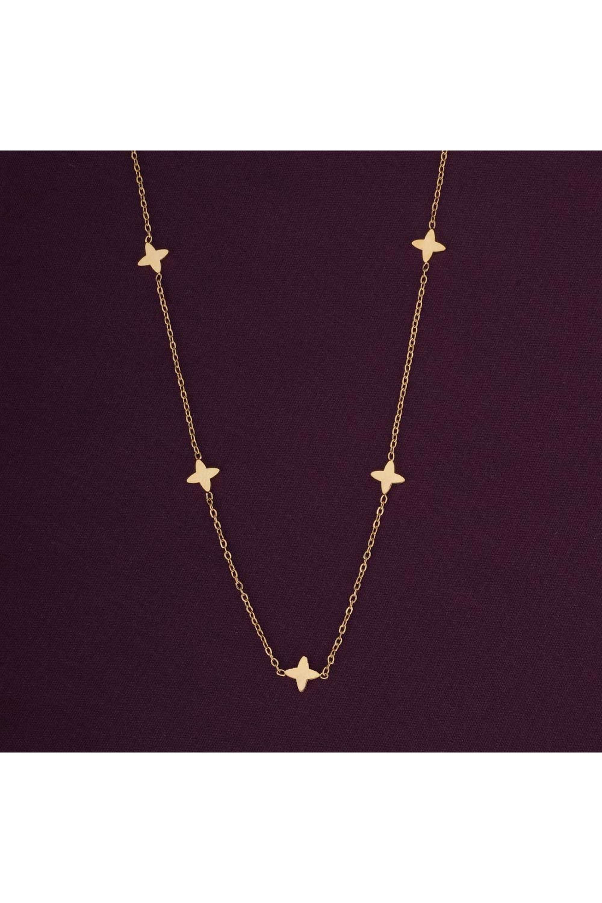 18k-Gold-Plated-Dainty-clover-flower-necklace-for-Womens-Waterproof-&-Anti-Tarnish