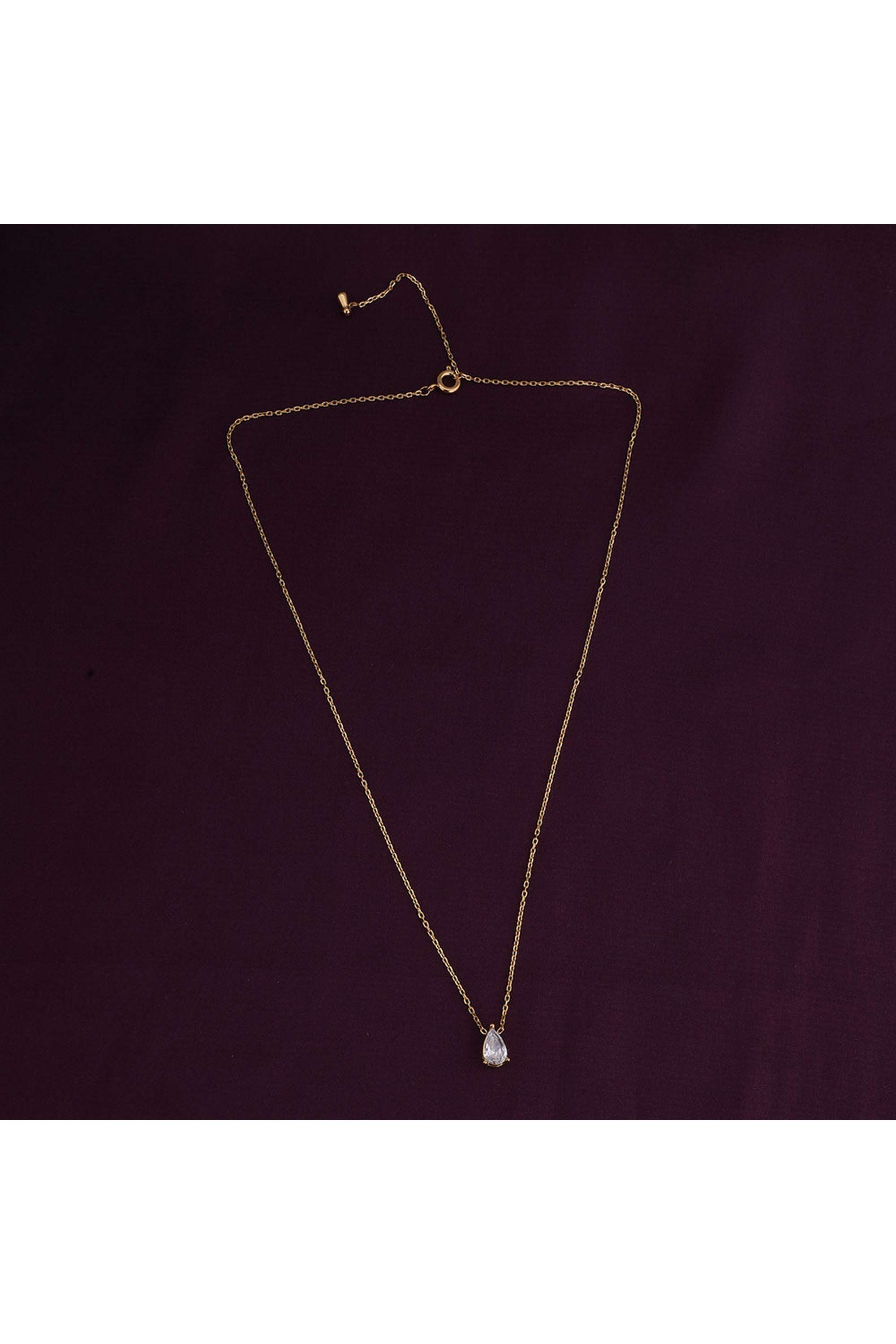 Dewdrop-Solitaire-Necklace-For-Womens---Waterproof-&-Anti-Tarnish