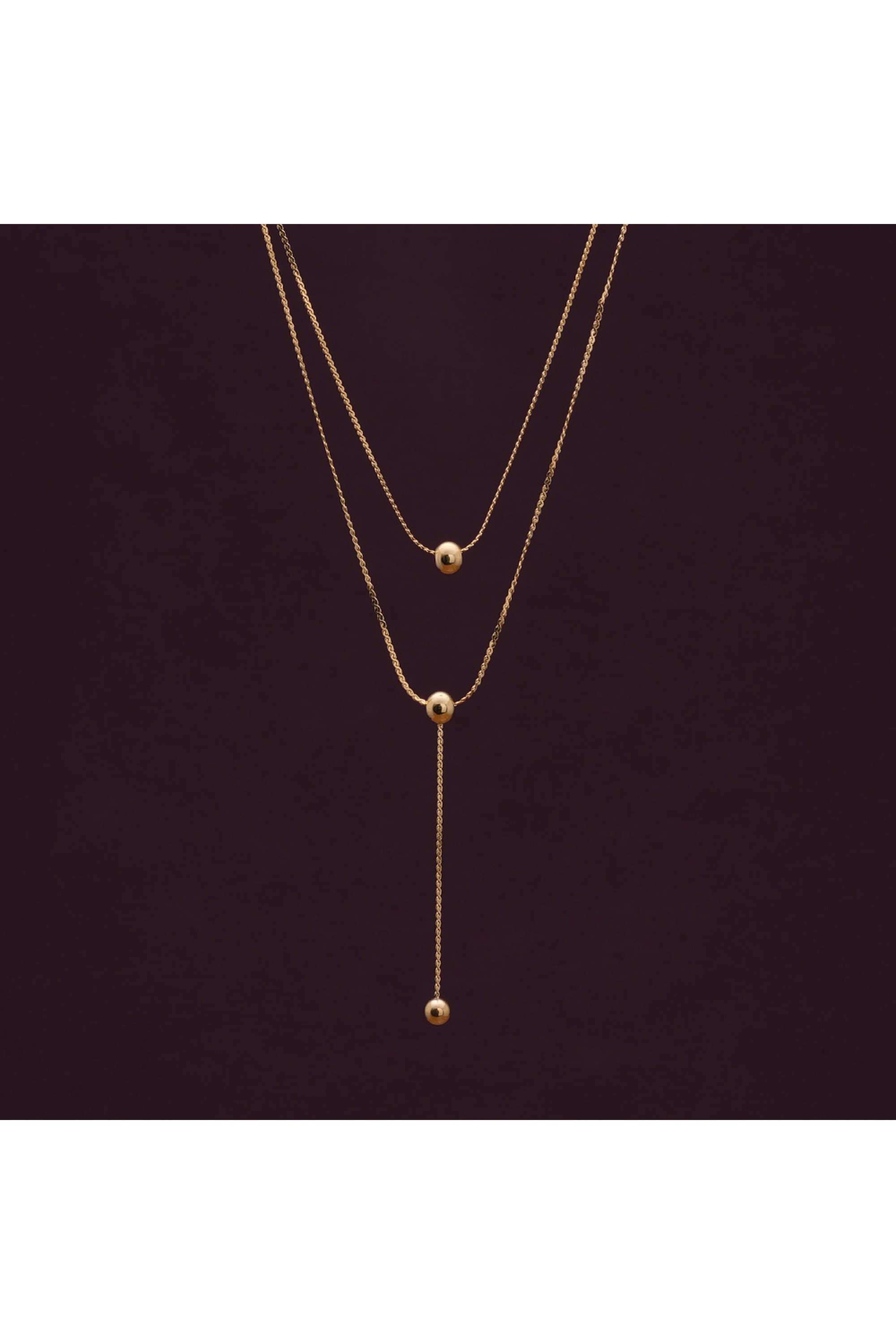 18k-Gold-Plated-Drop-Bead-Necklace-for-Womens-Waterproof-&-Anti-Tarnish