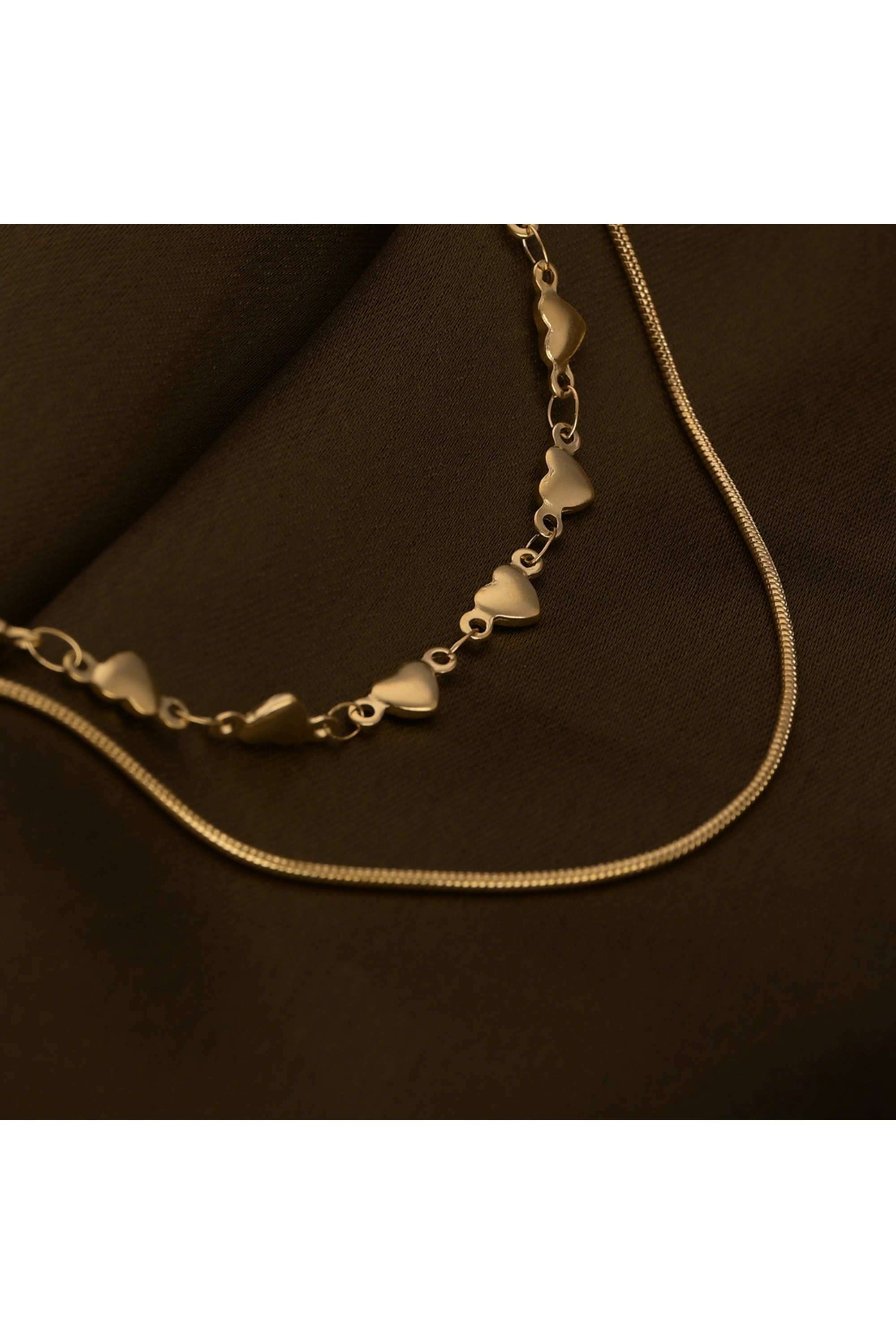 18k-Gold-Plated-Love-Embrace-Two-Layered-Necklace-for-Womens-Waterproof-&-Anti-Tarnish