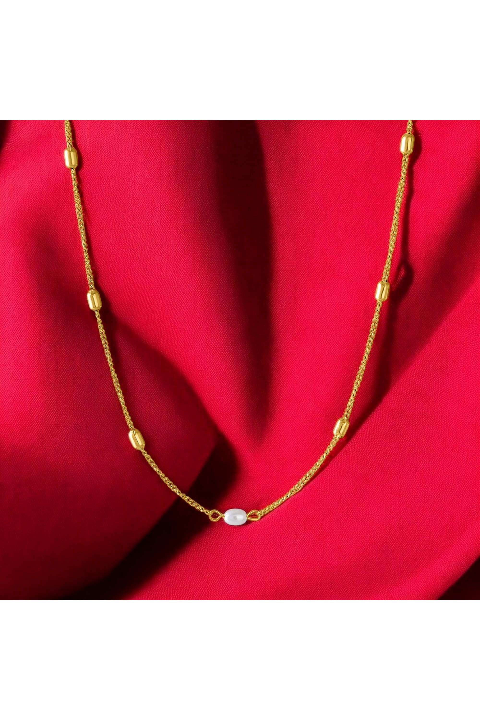18k-Gold-Plated-Single-Pearl-Necklace-for-Womens-Waterproof-&-Anti-Tarnish