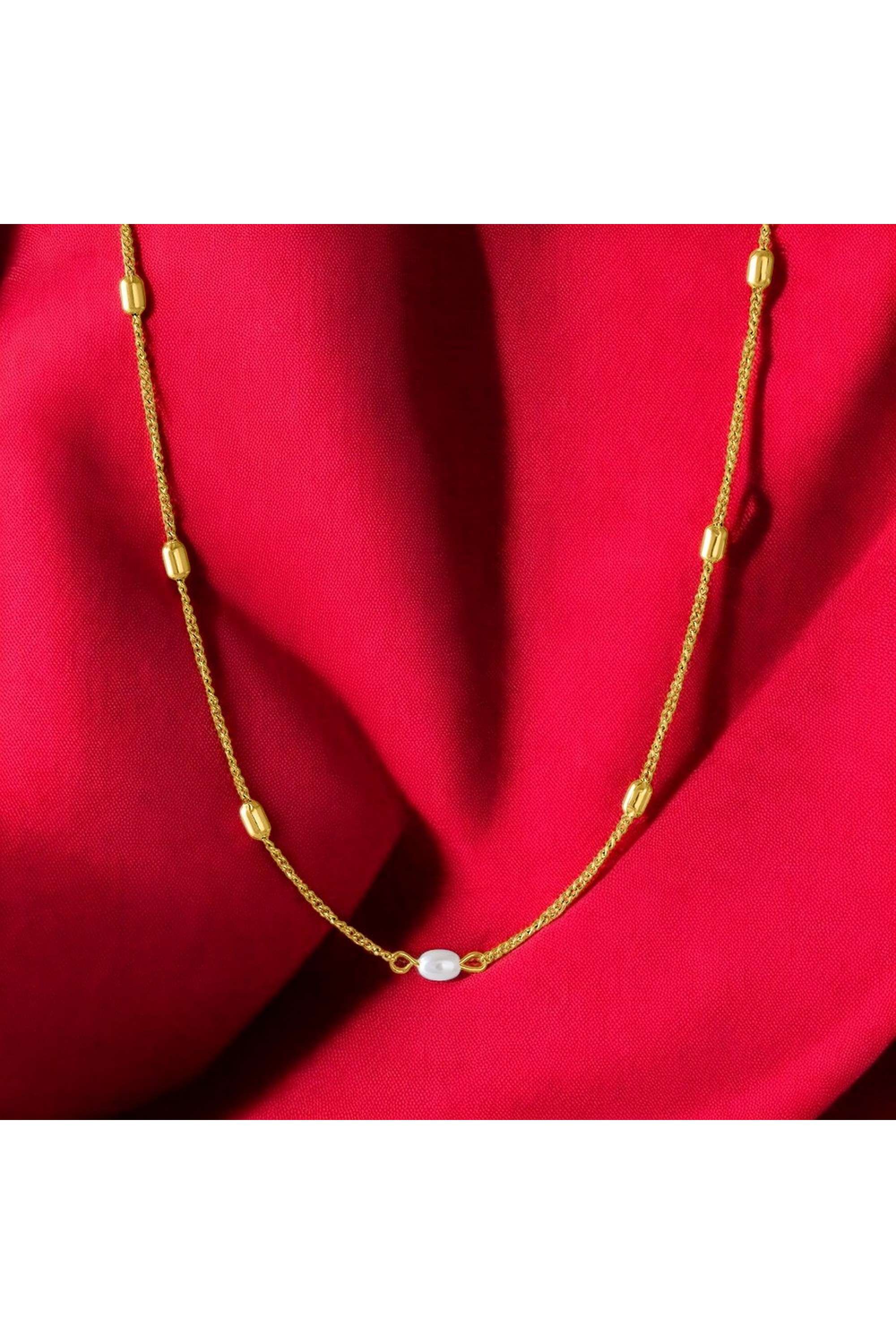 18k-Gold-Plated-Single-Pearl-Necklace-for-Womens-Waterproof-&-Anti-Tarnish