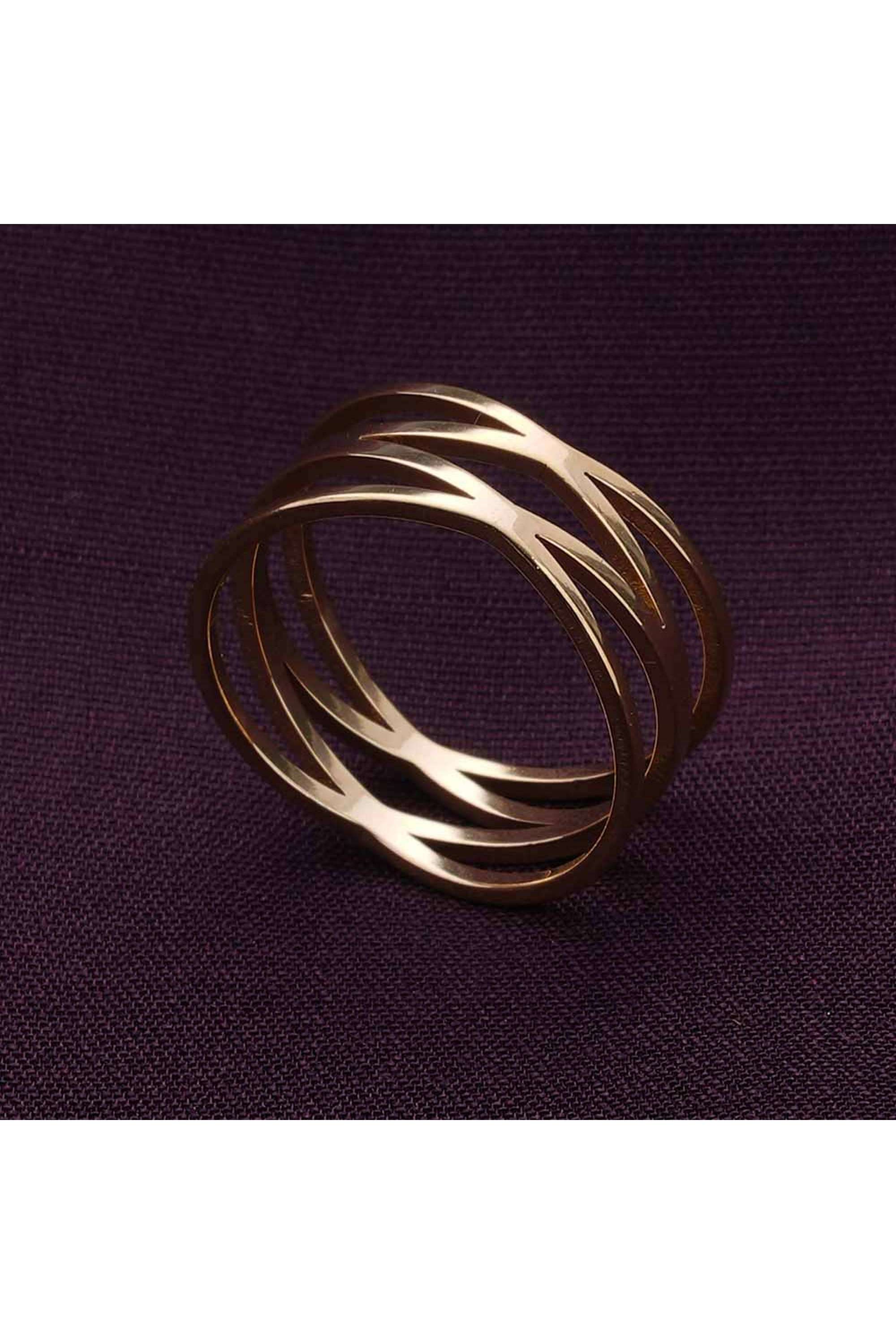 Twist-Cross-Ring-for-Womens-(Size---8)---Waterproof-&-Anti-Tarnish