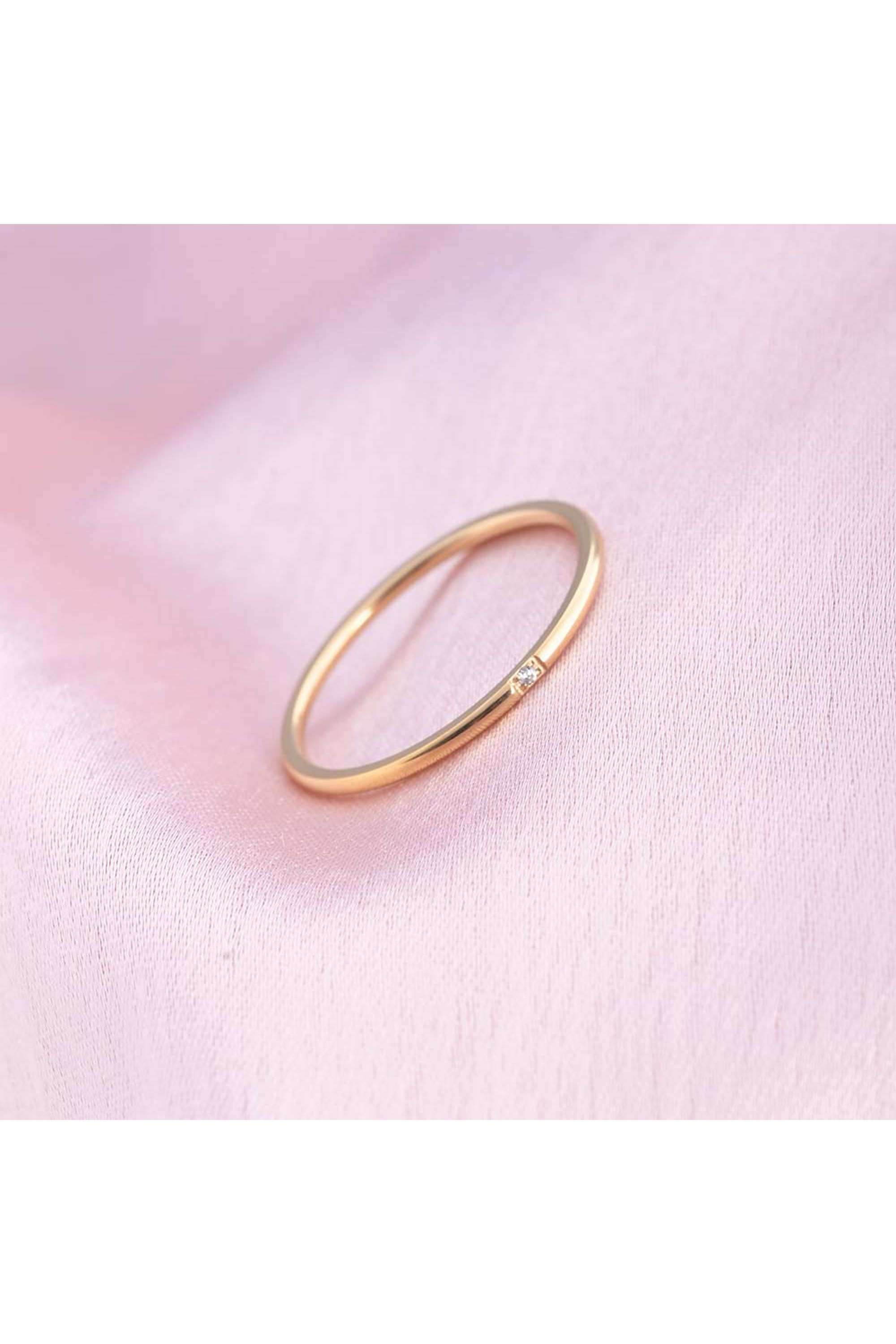 Smooth-Thin-Stacking-Ring-For-Womens-(Size---8)---Waterproof-&-Anti-Tarnish