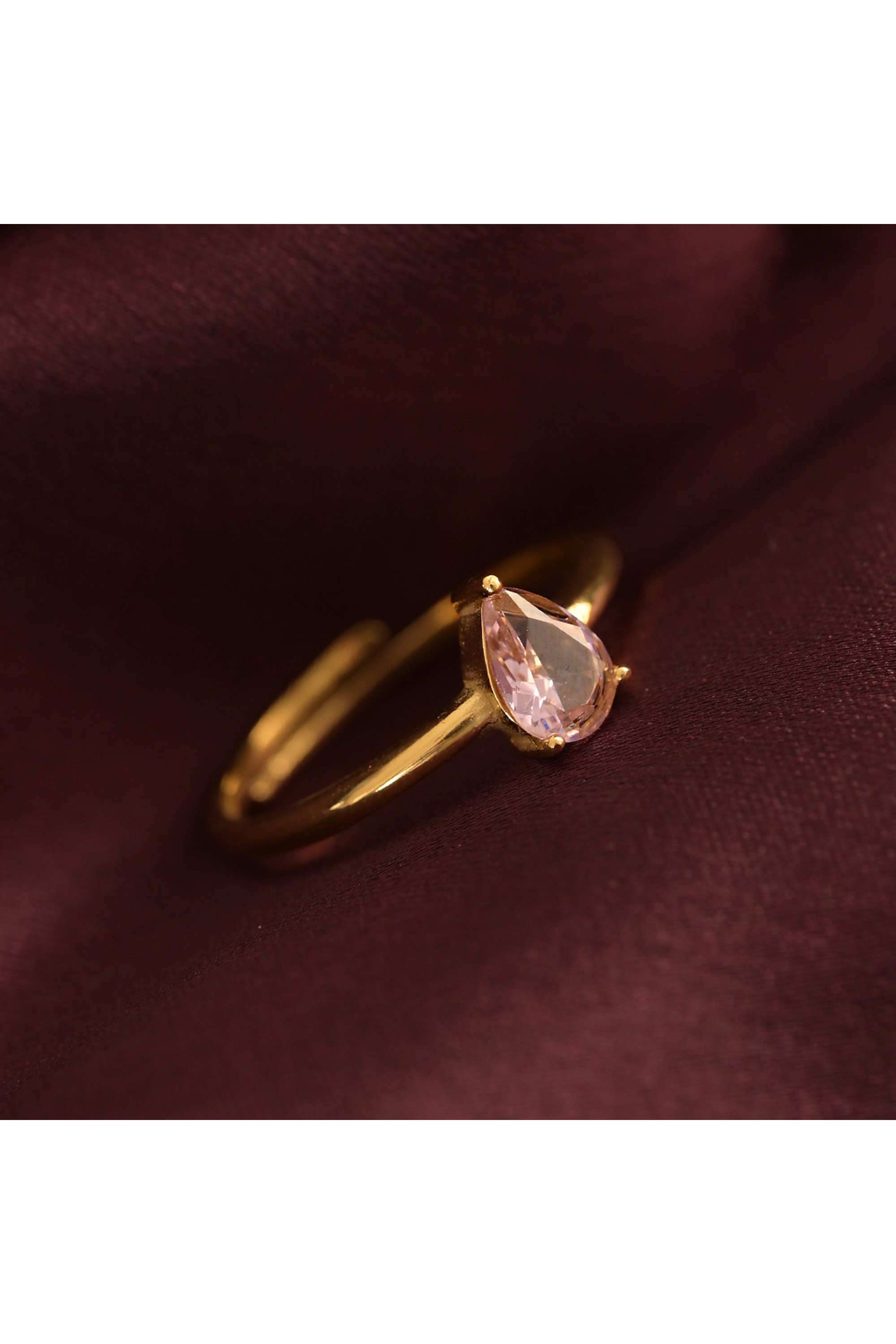 Droplet-Blush-Ring-for-Womens-(Size---One-Size)---Waterproof-&-Anti-Tarnish