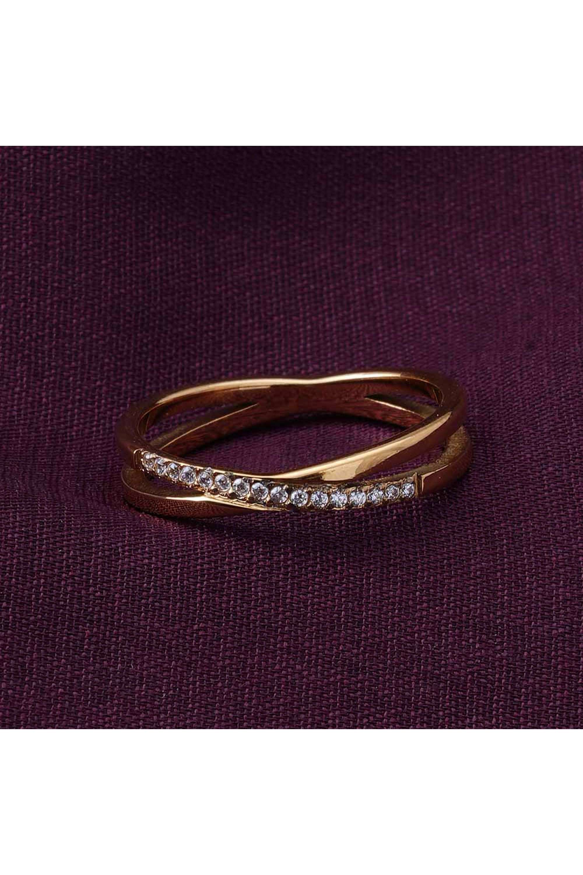 Criss-Cross-Ring-for-Womens-(Size---8)---Waterproof-&-Anti-Tarnish