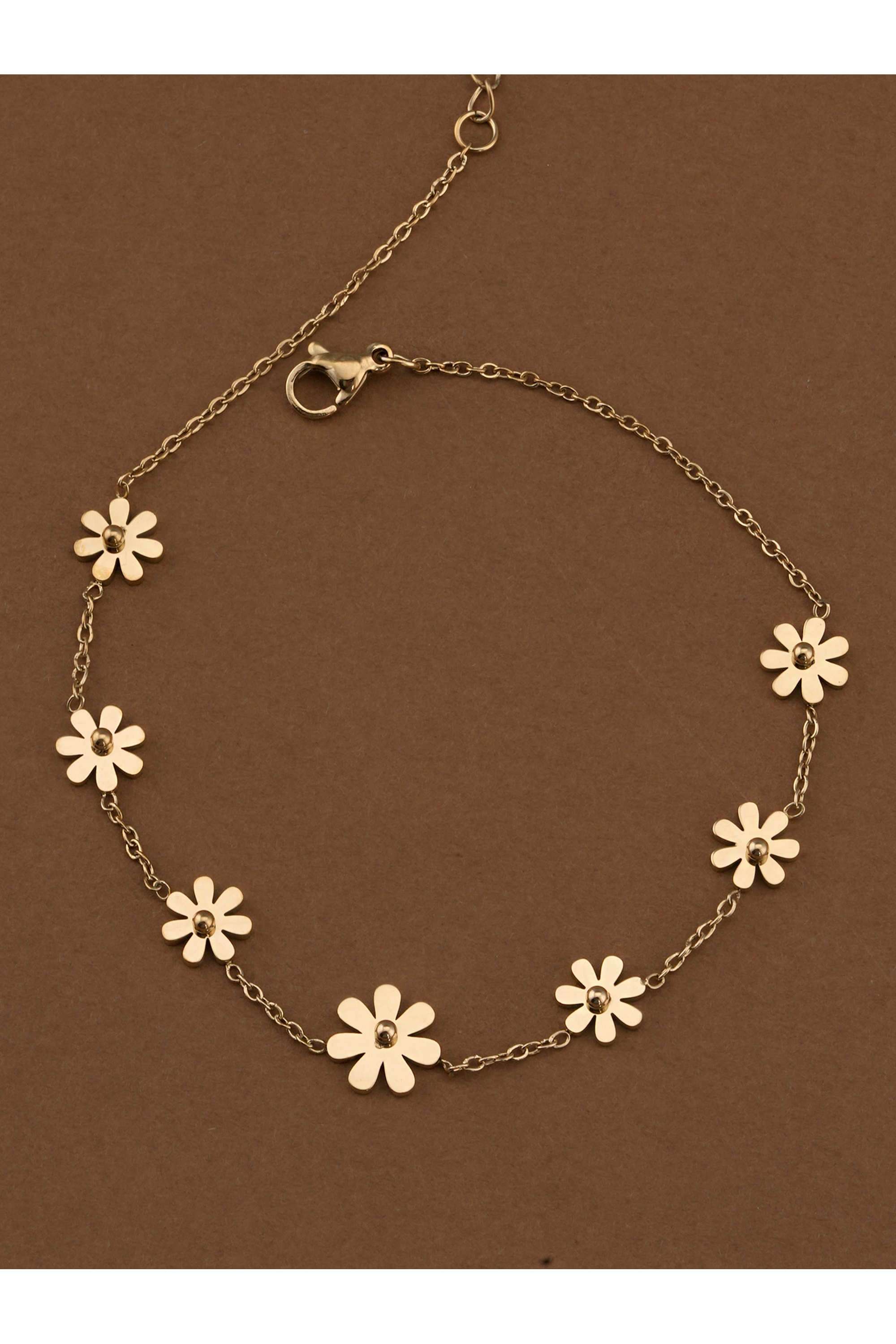Floral-Finesse-Anklet-for-Womens-Waterproof-&-Anti-Tarnish
