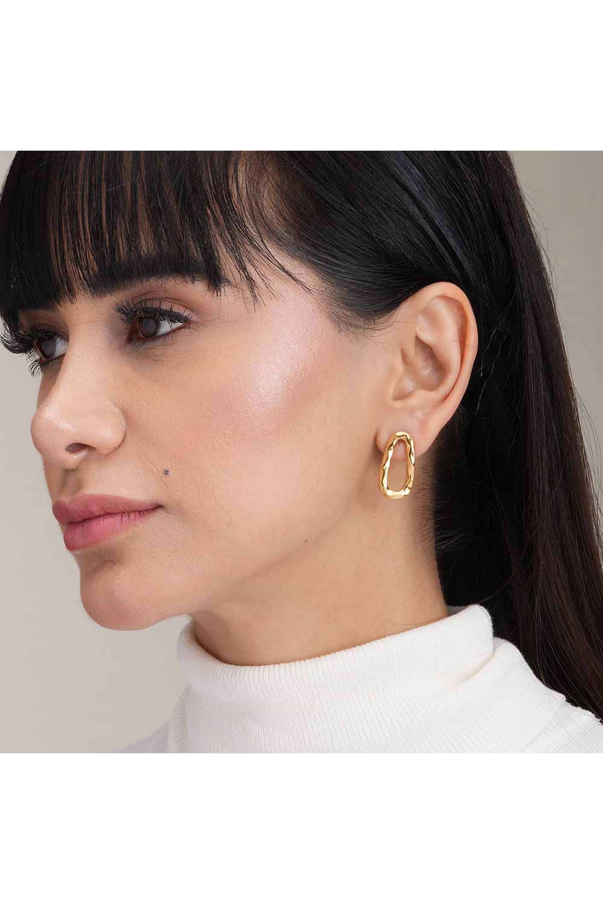 18k-Gold-Plated-Abstract-Oval-Earrings-for-Womens-Waterproof-&-Anti-Tarnish