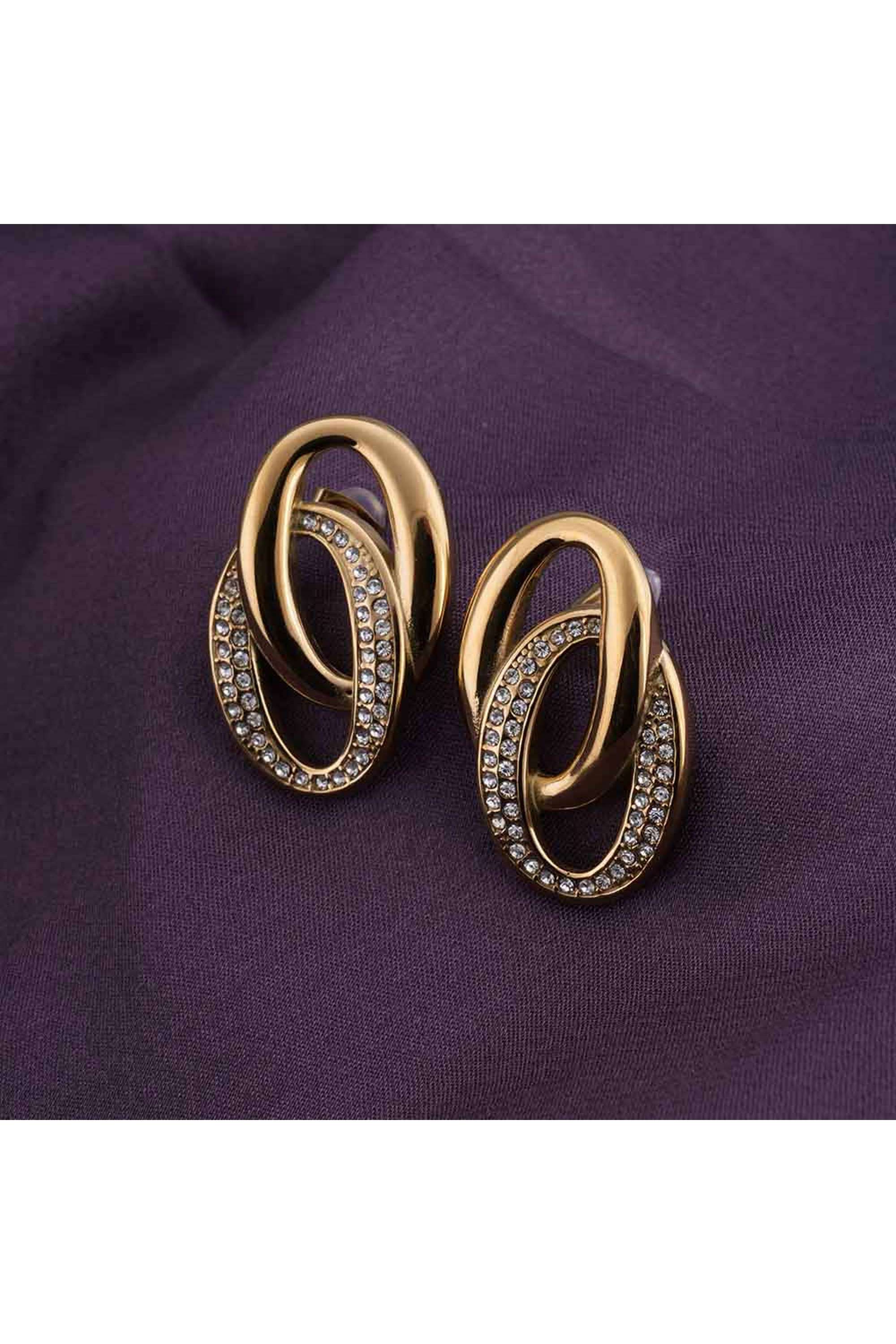 18k-Gold-Plated-Elegant-Interlinked-Stud-Earrings-for-Womens-Waterproof-&-Anti-Tarnish