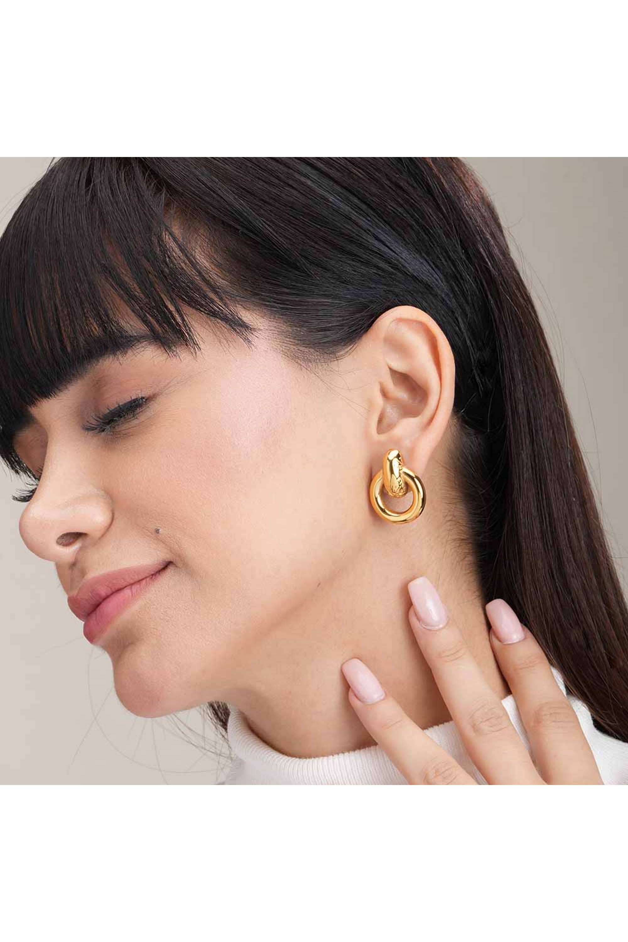 18k-Gold-Plated-Gold-Loop-Stud-Earrings-for-Womens-Waterproof-&-Anti-Tarnish