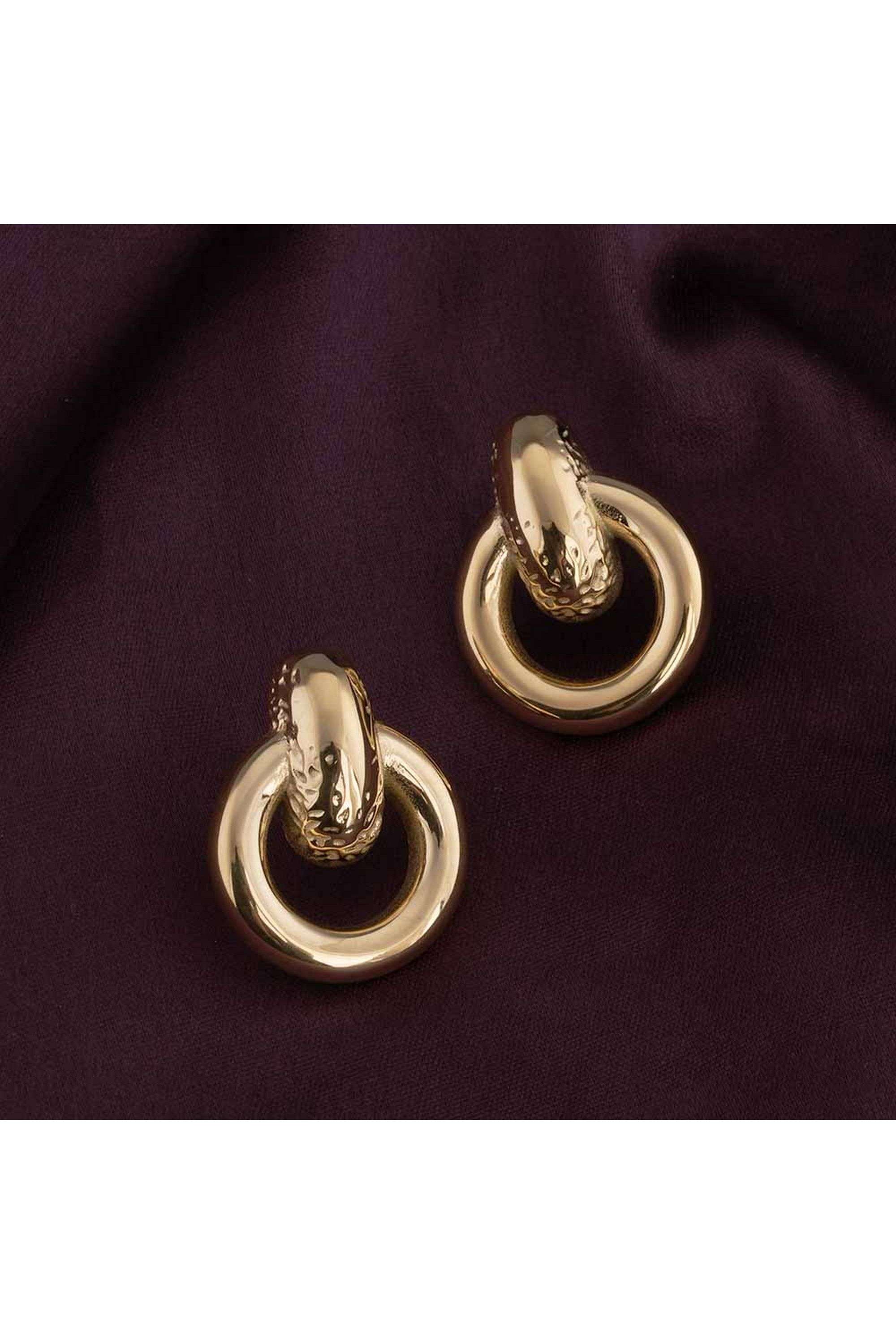 18k-Gold-Plated-Gold-Loop-Stud-Earrings-for-Womens-Waterproof-&-Anti-Tarnish