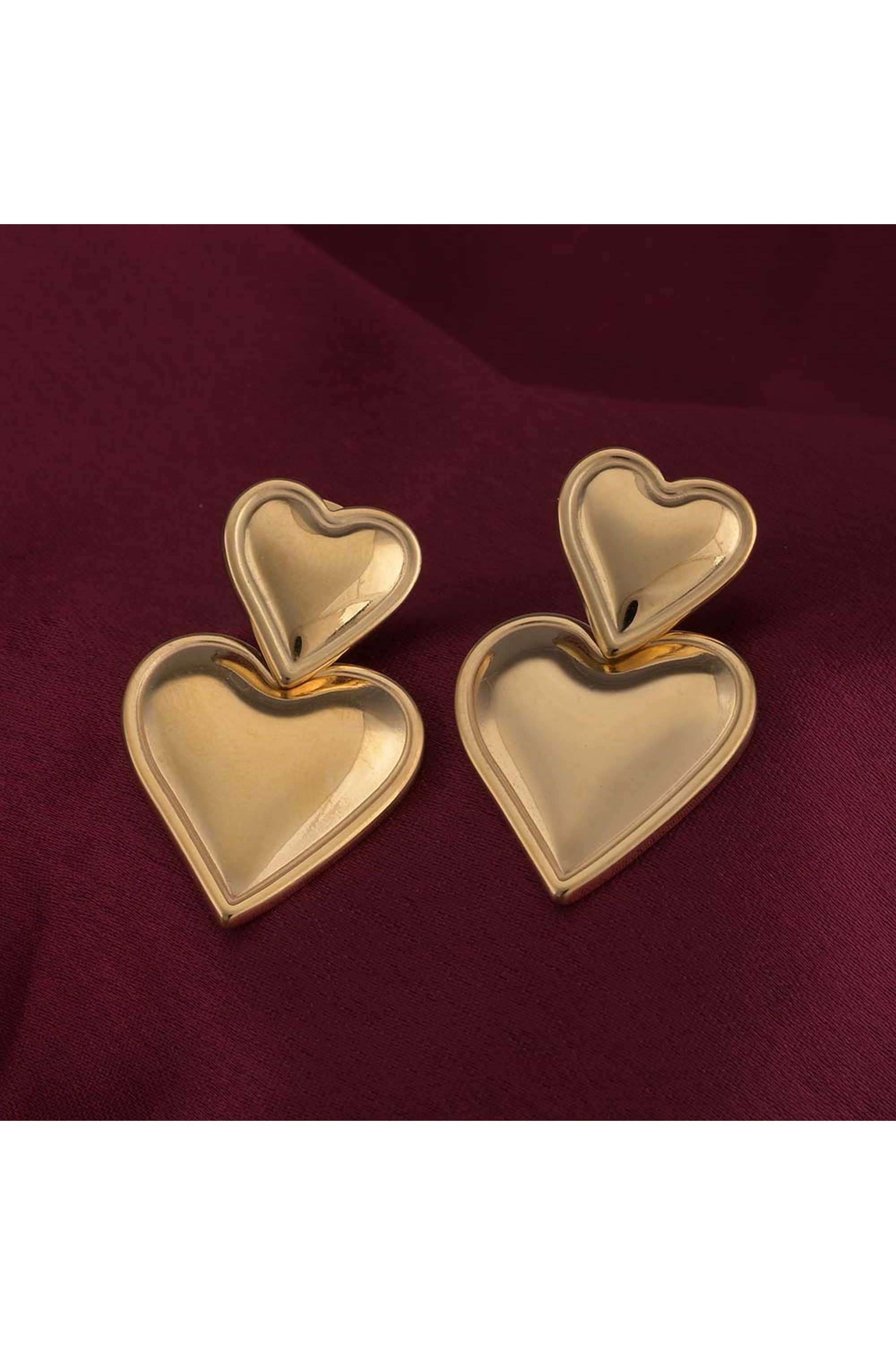 18K-Gold-Plated-Gold-Hearts-Drop-Earrings-For-Womens-Waterproof-&-Anti-Tarnish