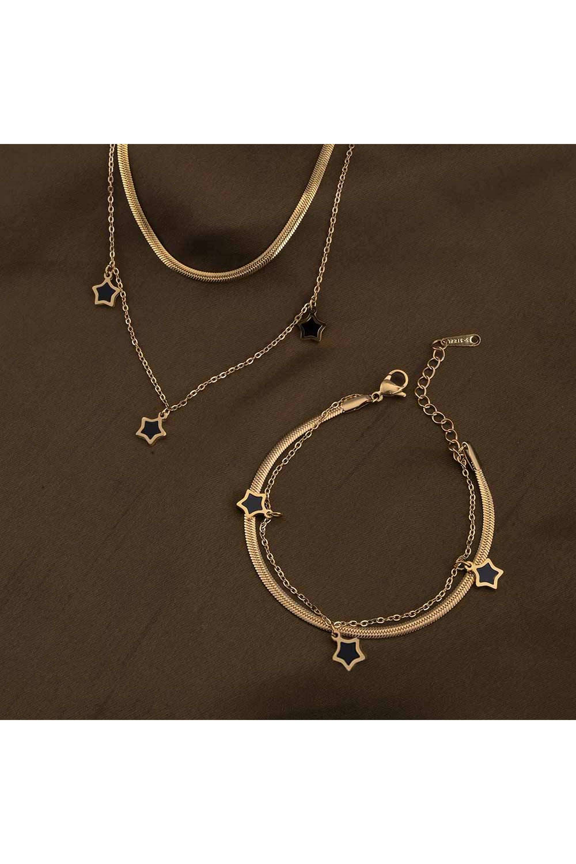 Starry-Necklace-&-Bracelet-Jewellery-Set-for-Womens