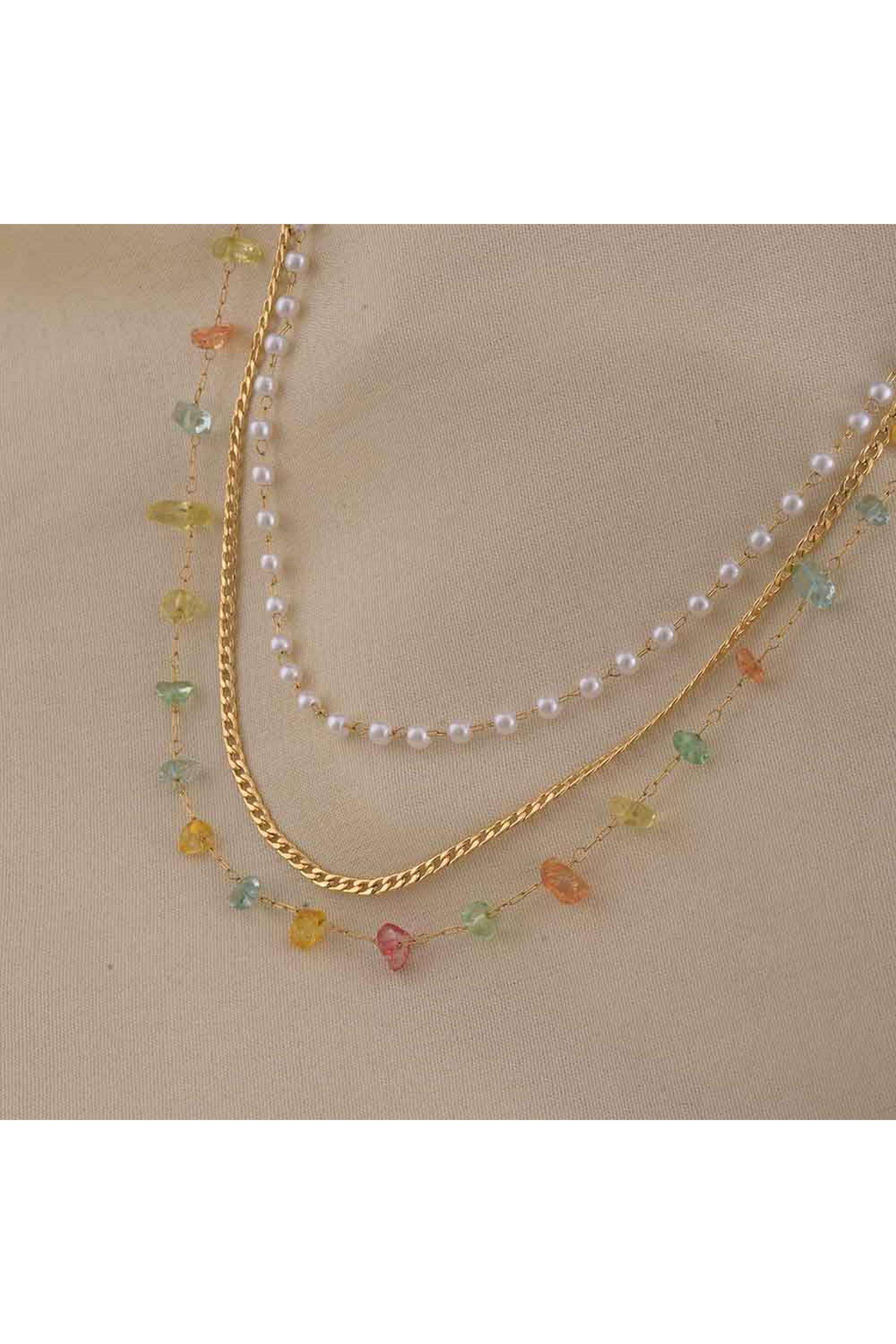 18k-Gold-Plated-Rainbow-of-Gems-Layered-Necklace-for-Womens-Waterproof-&-Anti-Tarnish