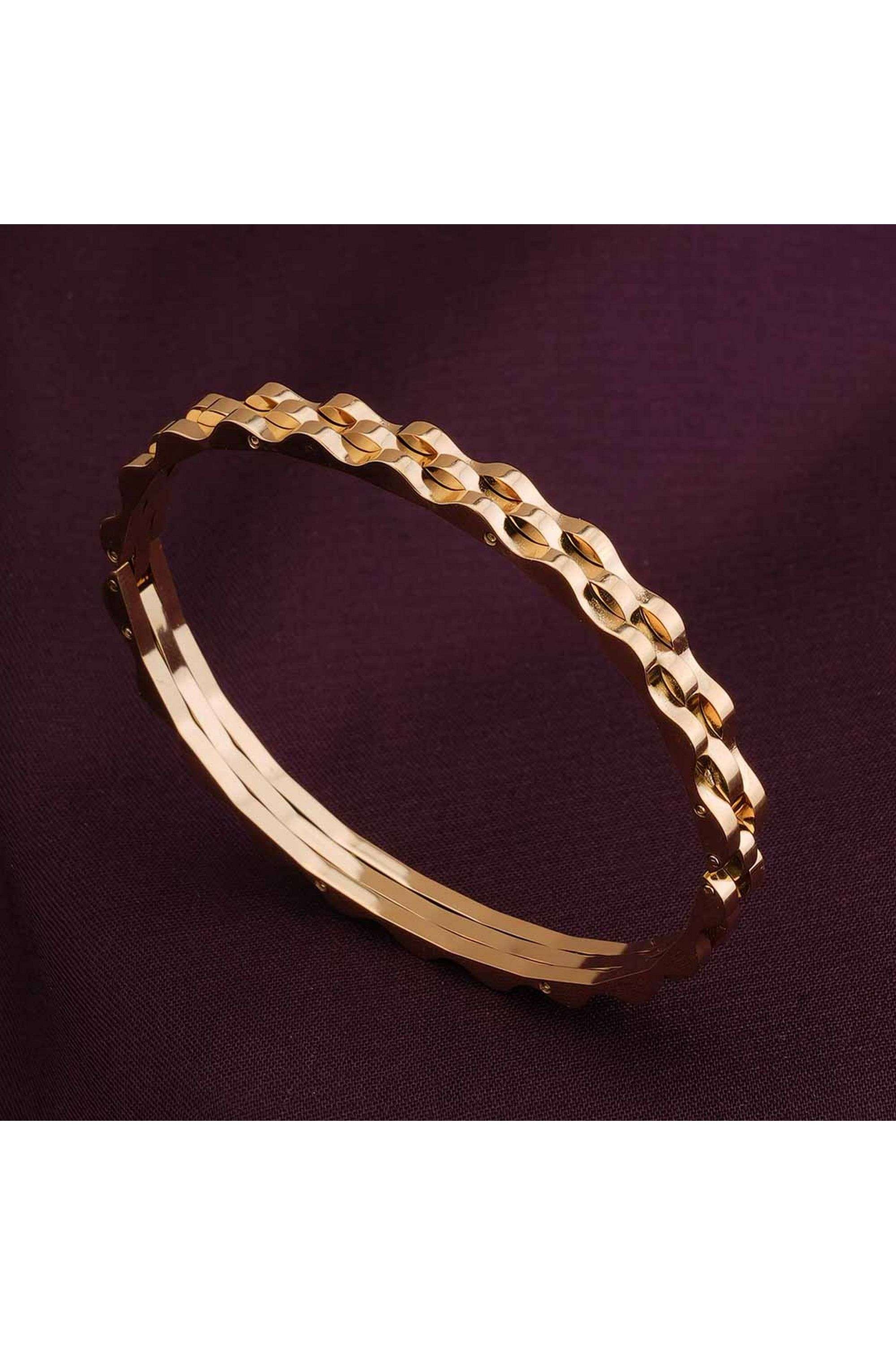 Embossed-Gold-Bangle-Bracelet-for-Womens---Waterproof-&-Anti-Tarnish