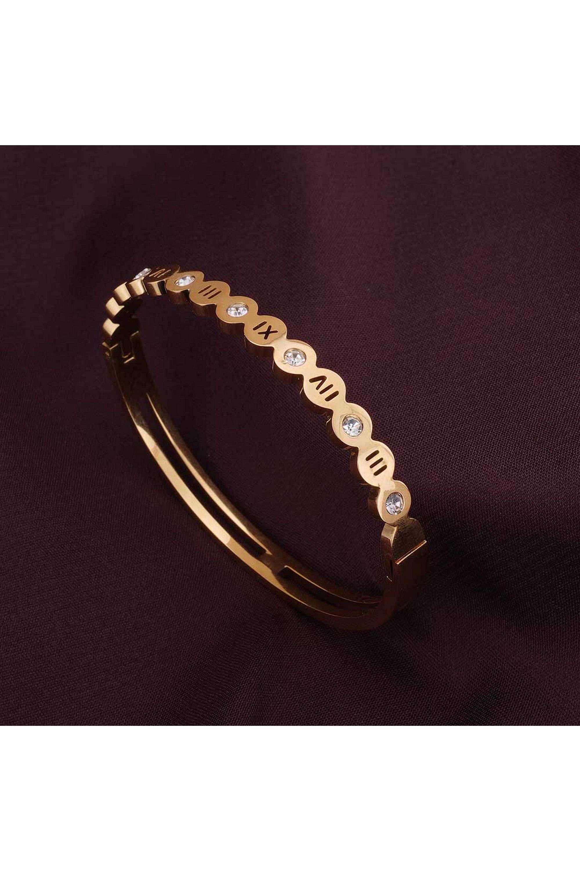 Diamonds-Golden-Bangle-Bracelet-for-Womens---Waterproof-&-Anti-Tarnish