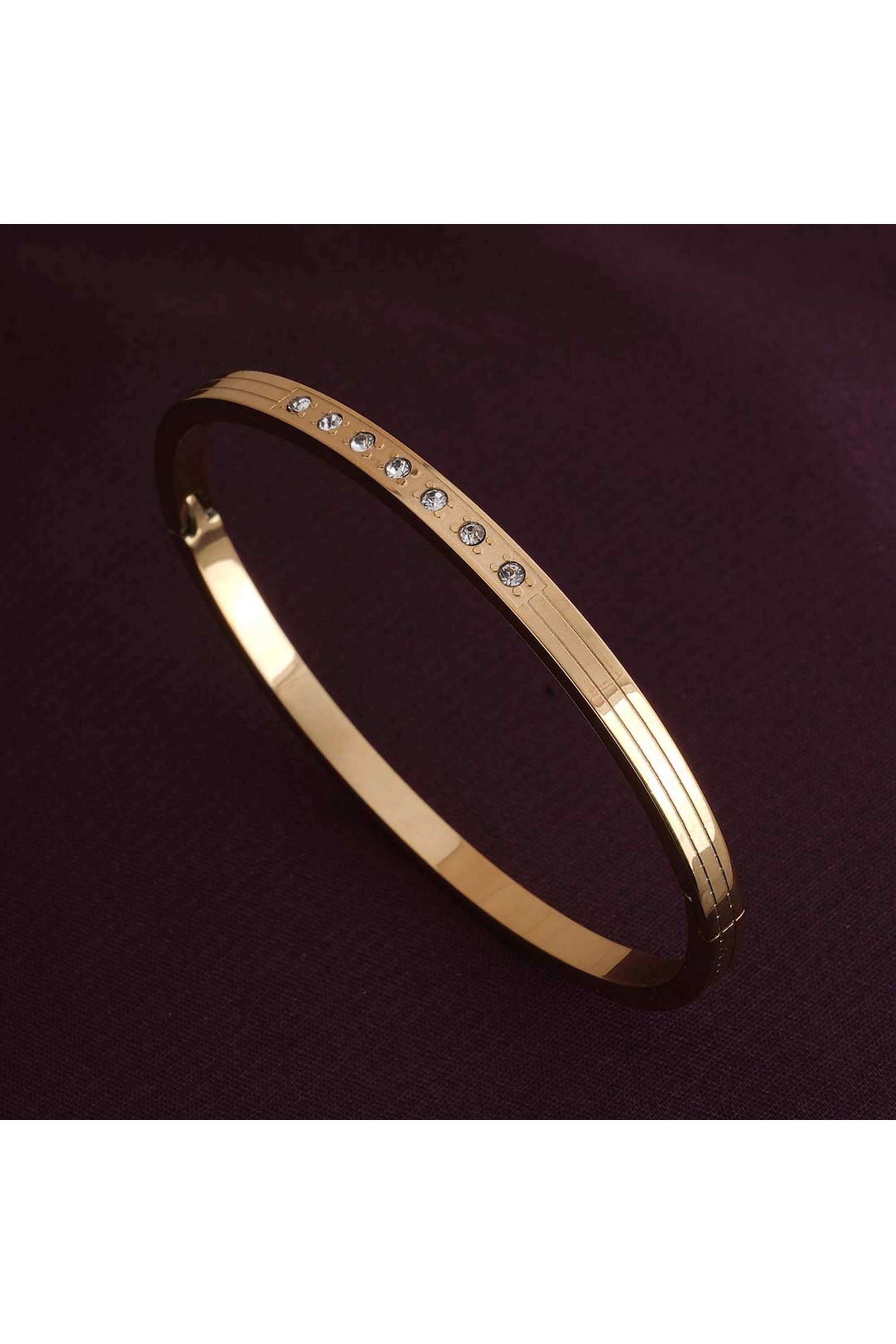 Diamond-Encrusted-Gold-Bangle-Bracelet-for-Womens---Waterproof-&-Anti-Tarnish