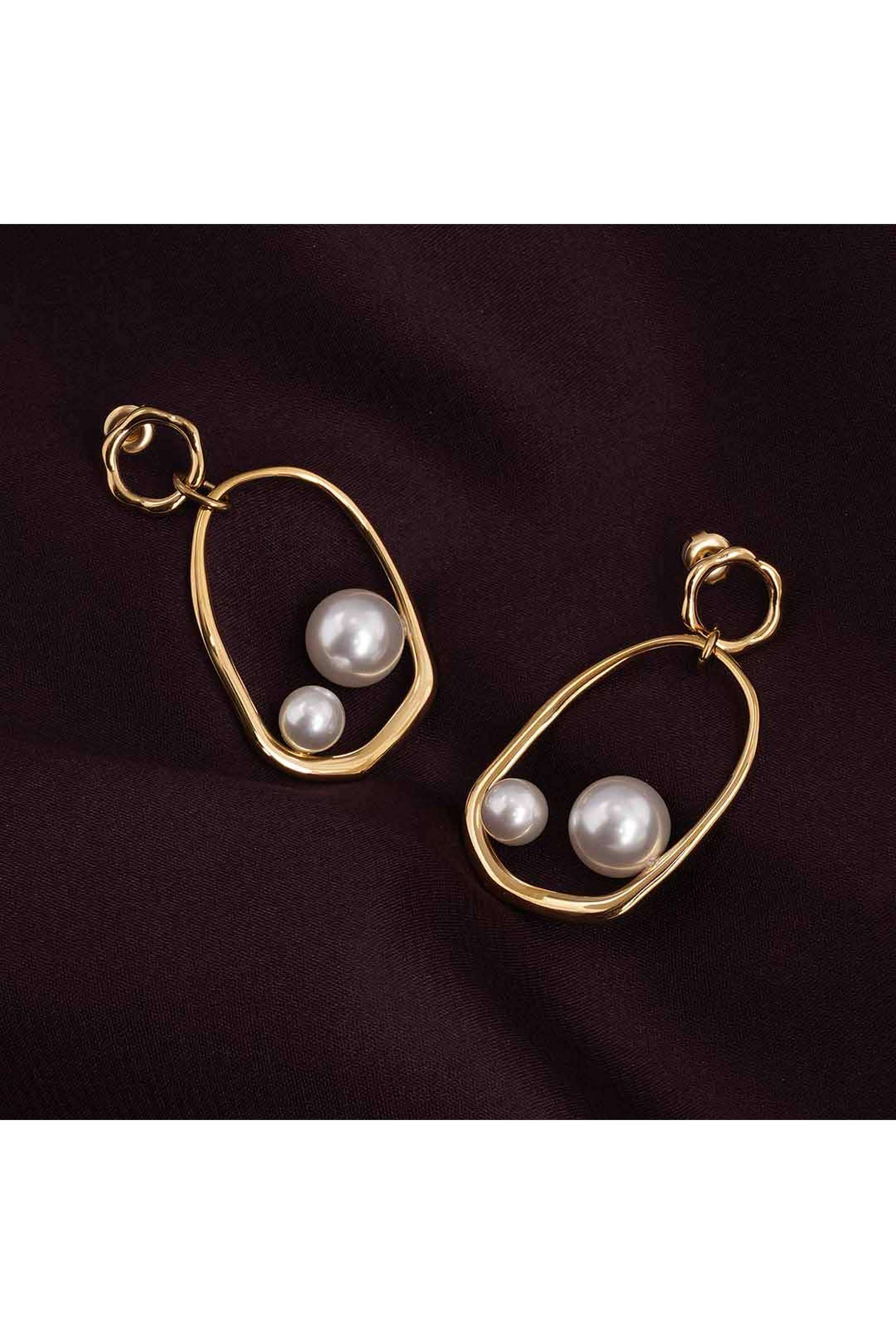 Golden-Pearl-Drop-Earrings-for-Womens---Waterproof-&-Anti-Tarnish