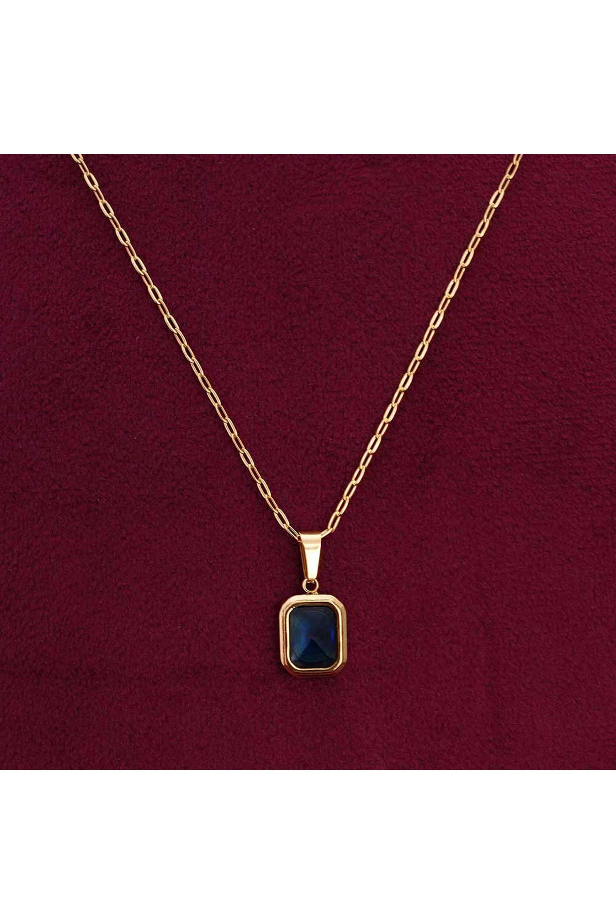 Everyday-Exquisite-Blue-Stone-Gold-Necklace-for-Womens---Waterproof-&-Anti-Tarnish