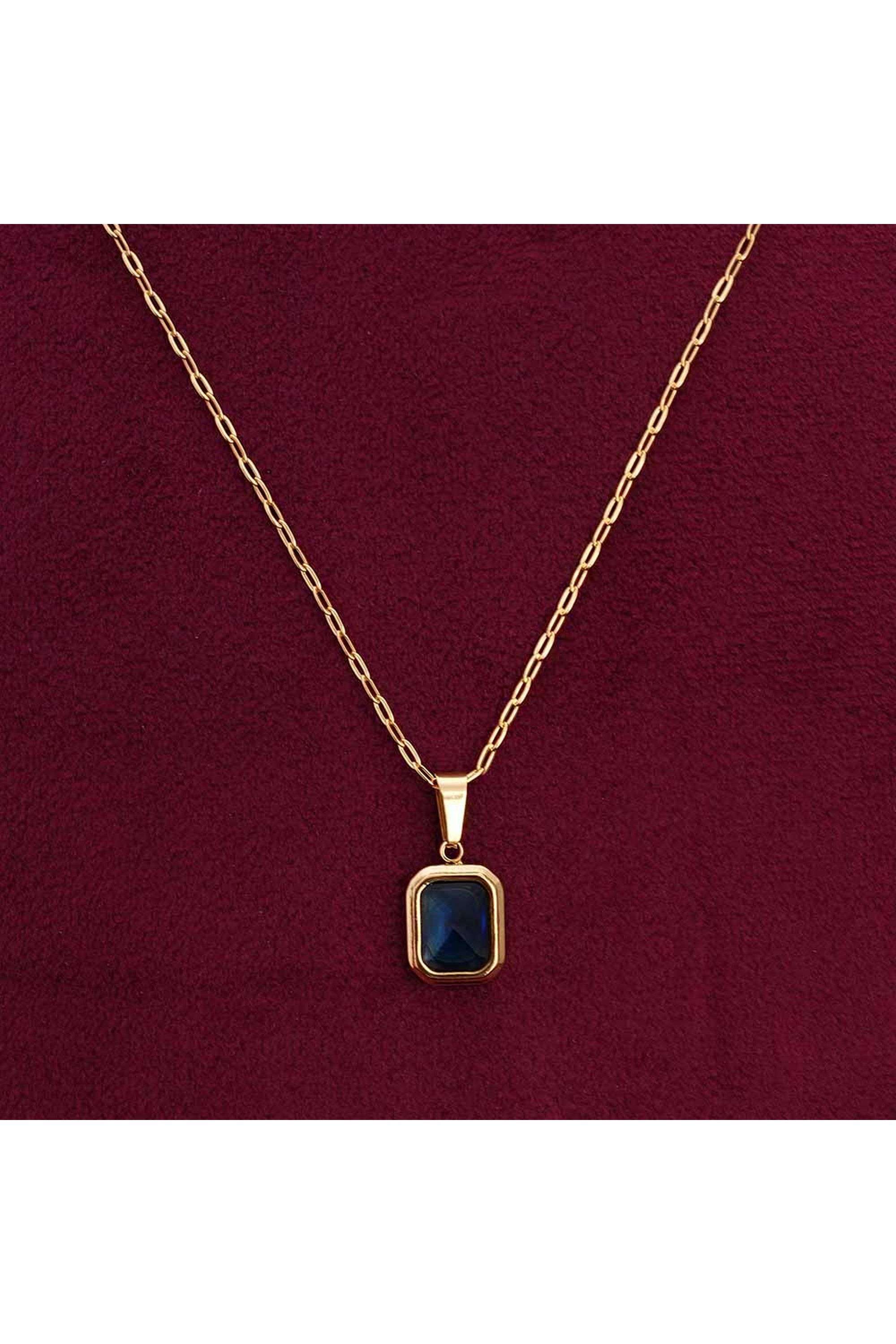 Everyday-Exquisite-Blue-Stone-Gold-Necklace-for-Womens---Waterproof-&-Anti-Tarnish