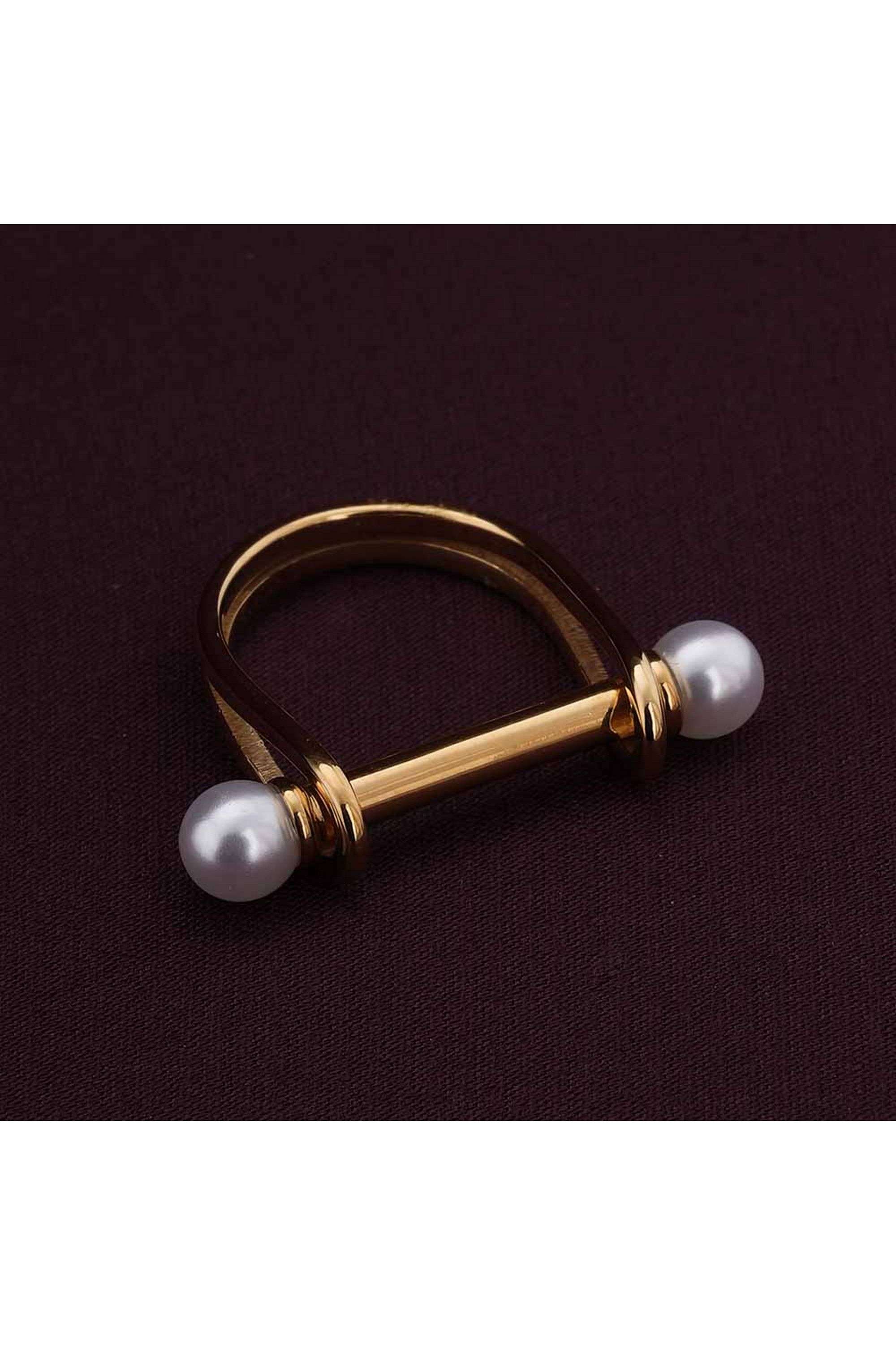 U-Shaped-Gold-Pearl-Ring-for-Womens-(Size--7)---Waterproof-&-Anti-Tarnish