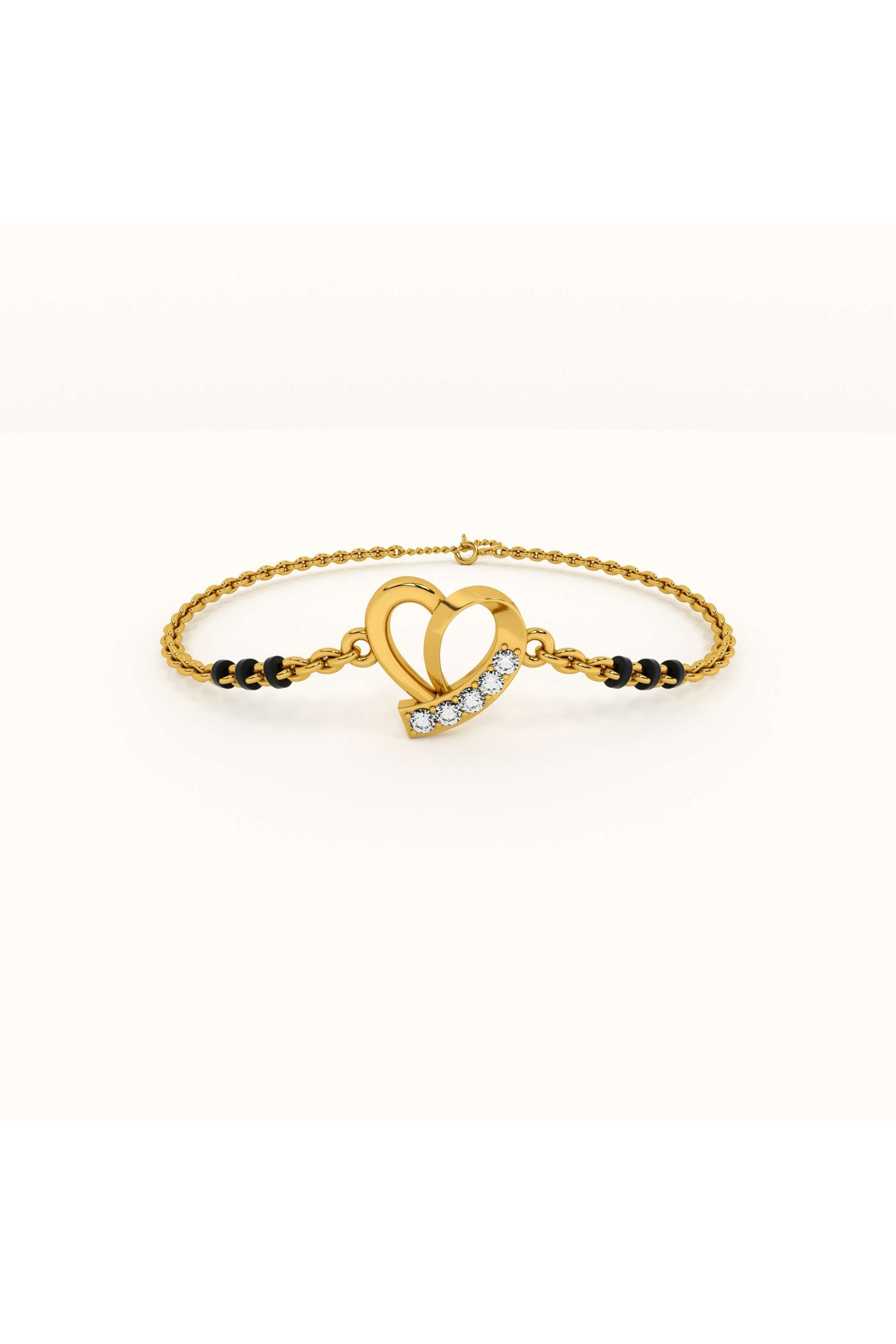 925-Sterling-Silver-Delicate-Heart-925-Sterling-Silver-Mangalsutra-Bracelet-for-Womens