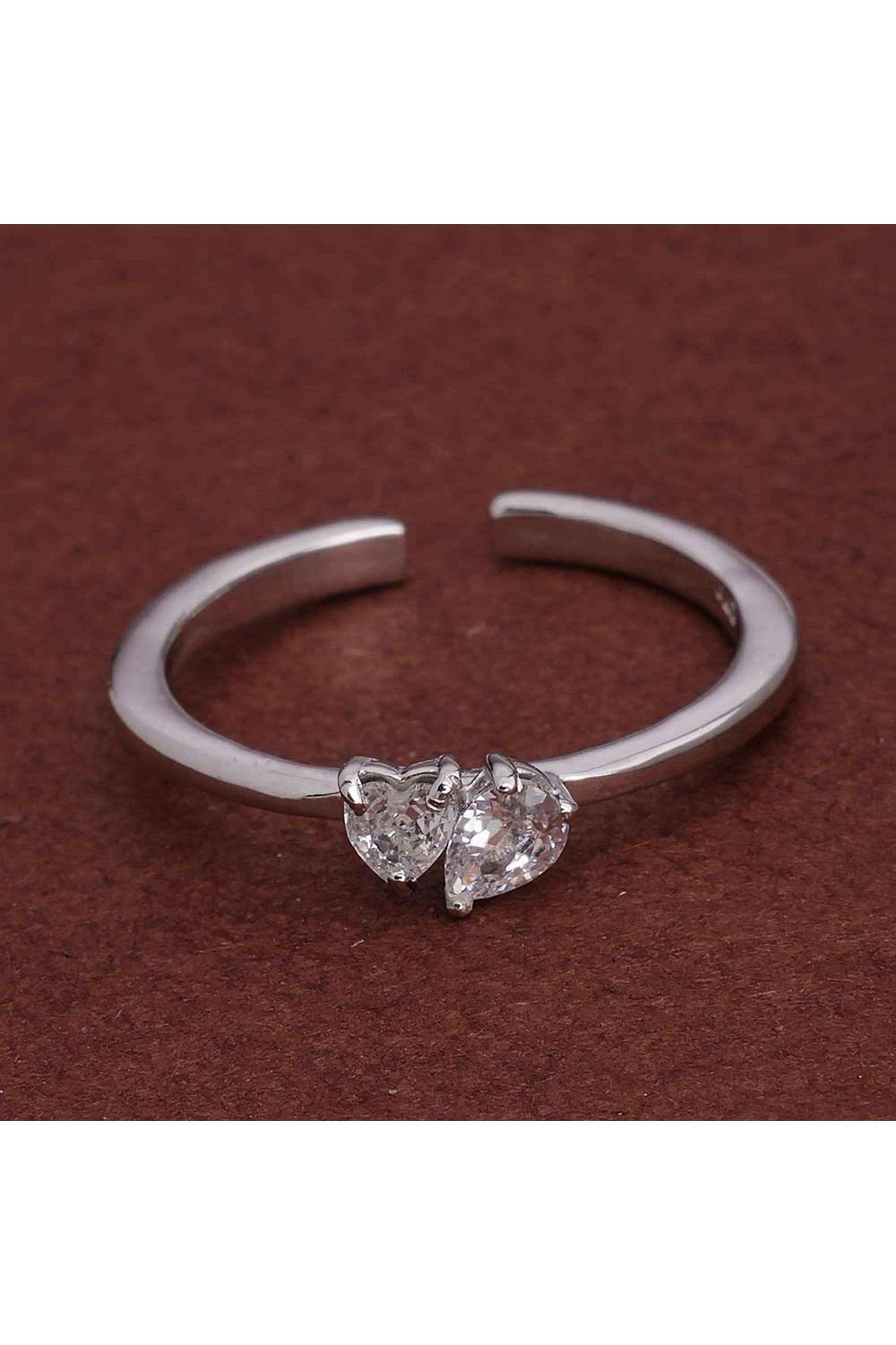 925-Sterling-Silver-You-and-Me-Stone-925-Silver-Ring-for-Womens---Size-A