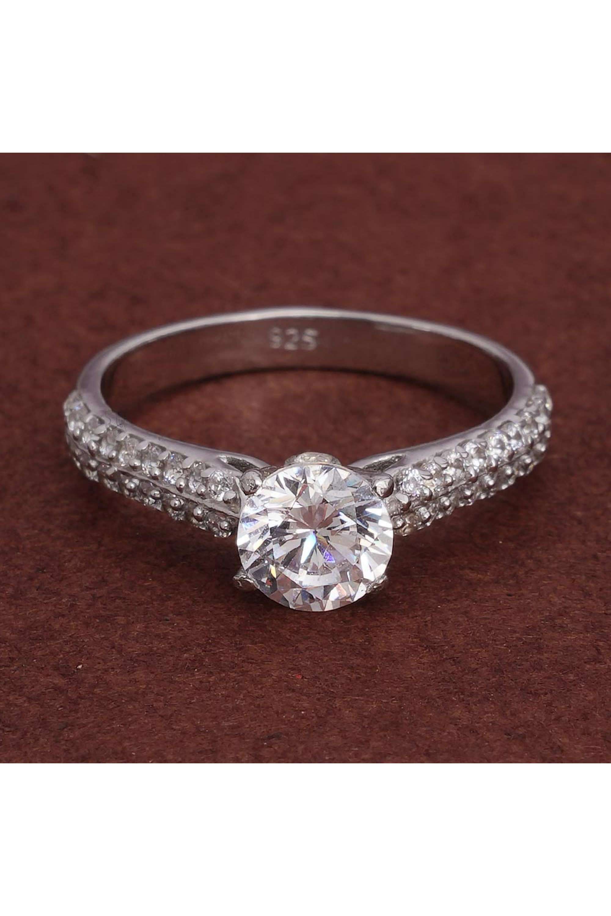 925-Sterling-Silver-Cupid-s-Rose-Glow-925-Silver-Ring-for-Womens---Size-6