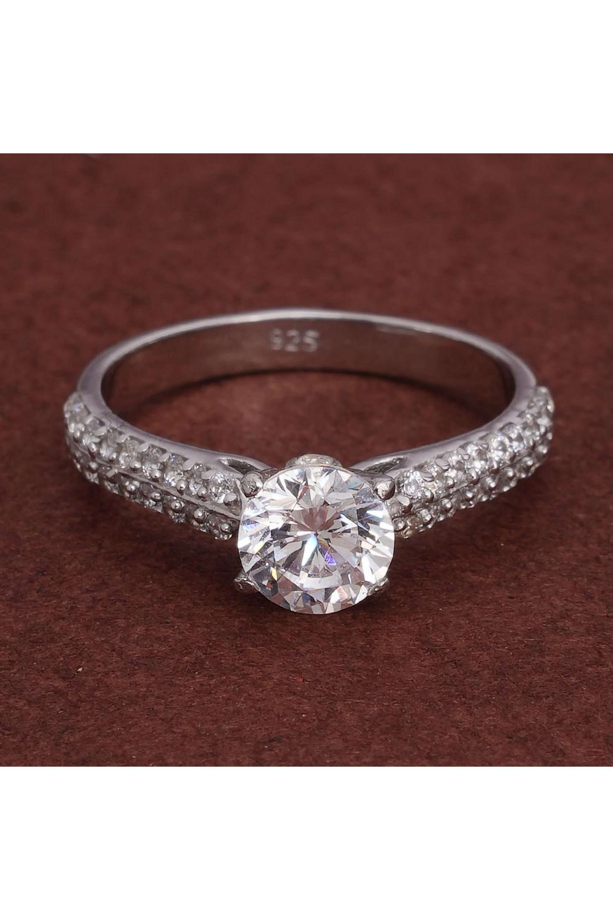 925-Sterling-Silver-Cupid-s-Rose-Glow-925-Silver-Ring-for-Womens---Size-5