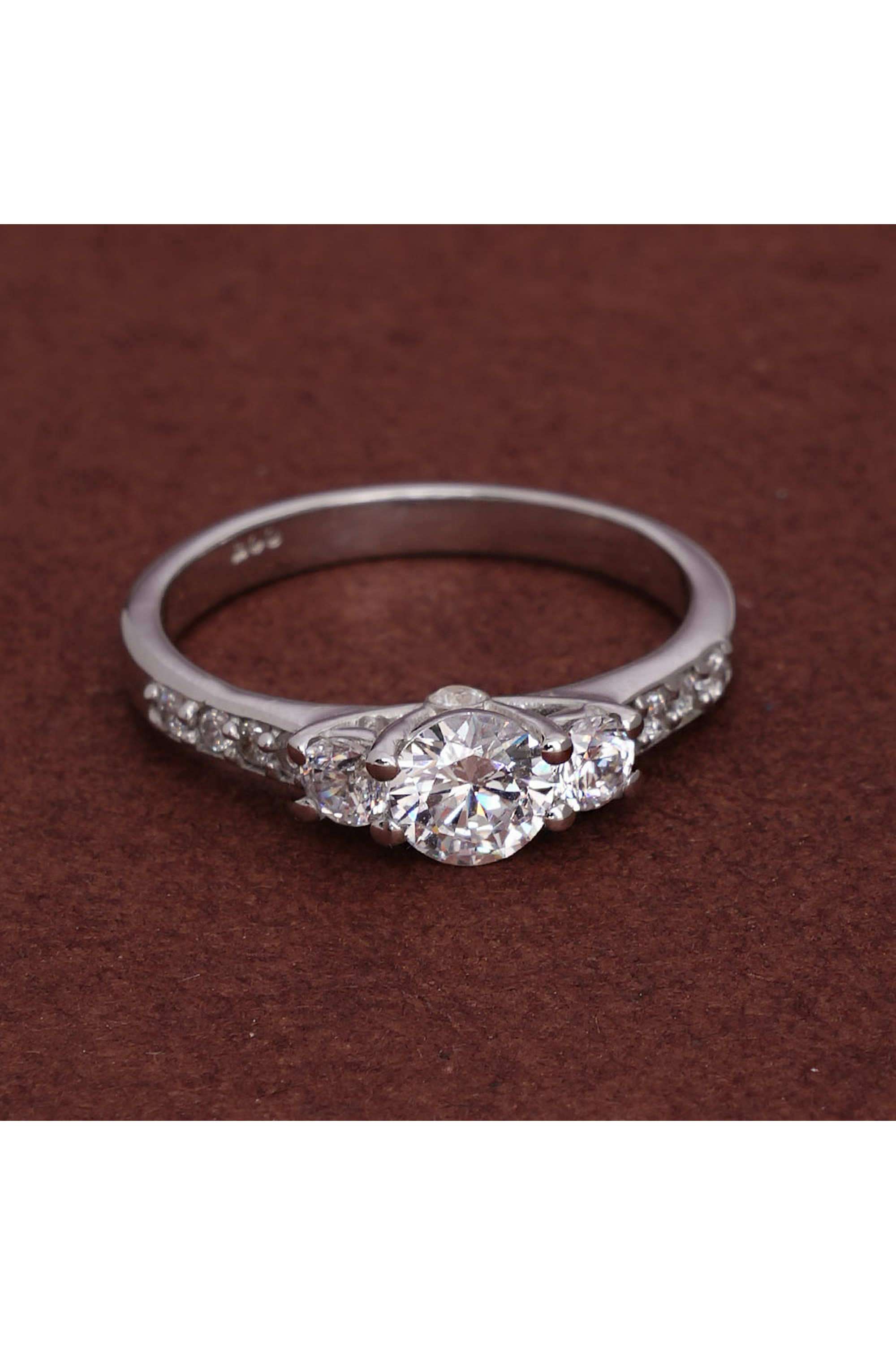 925-Sterling-Silver-Scarlet-3-Stone-Spark-925-Silver-Ring-for-Womens---Size-7