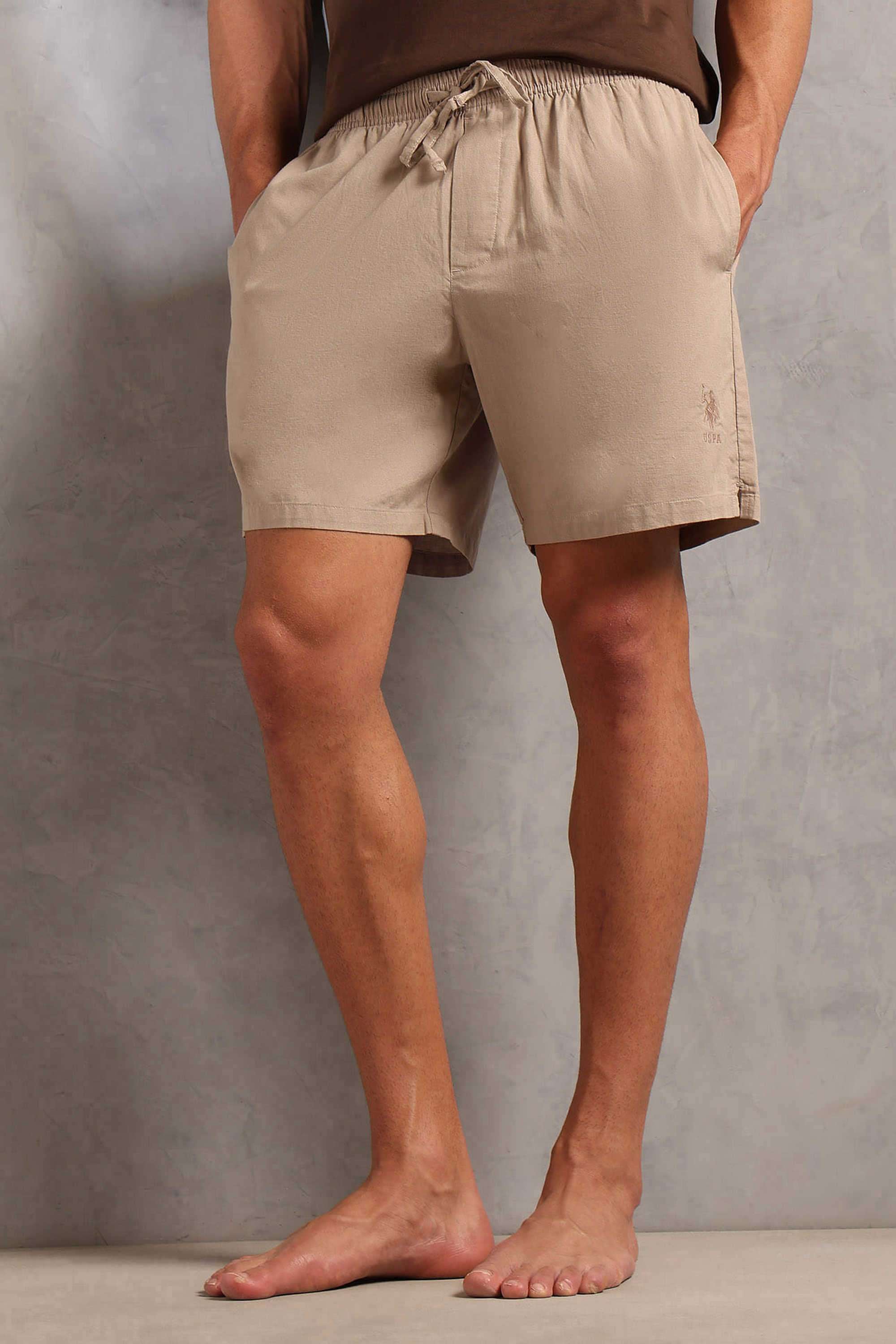 Solid-Cotton-Regular-fit-Men-s-Shorts