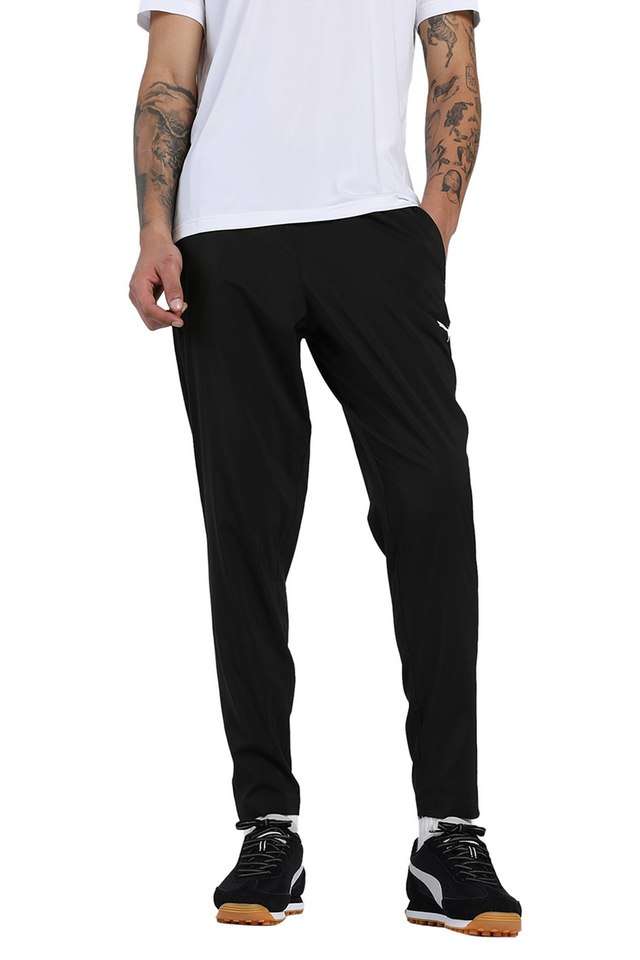 Solid-Polyester-Regular-Fit-Men-s-Track-Pants