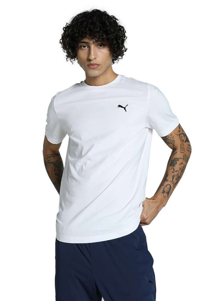 Solid-Cotton-Round-Neck-Men-s-Active-Wear-T-Shirt