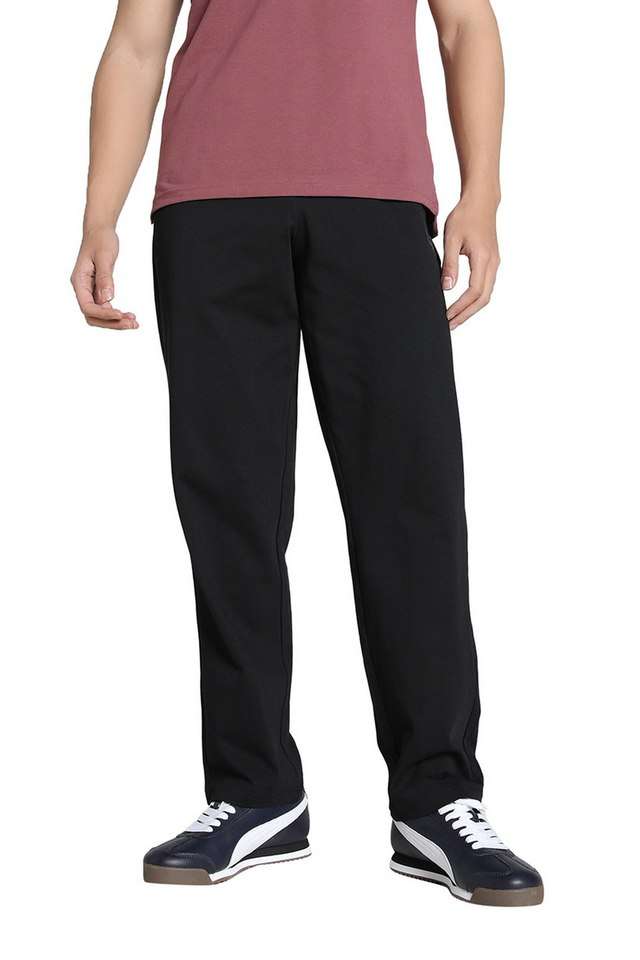Solid-Cotton-Regular-Fit-Men-s-Track-Pants
