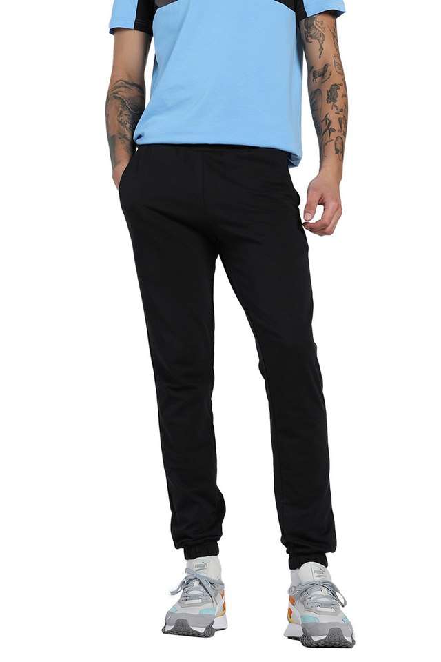 Solid-Cotton-Regular-Fit-Men-s-Track-Pants