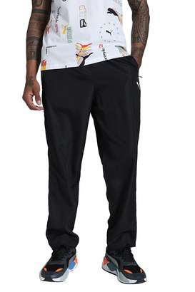 Solid-Polyester-Regular-Fit-Men-s-ESS-Zippered-Woven-Pants