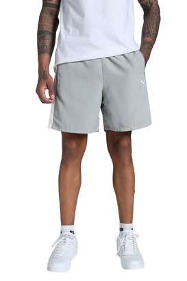 Solid-Polyester-Regular-Fit-Men-s-ESS-Zippered-Woven-Shorts
