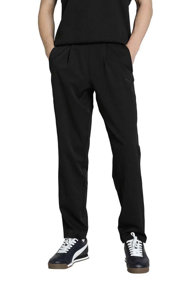 Solid-Polyester-Regular-Fit-Men-s-Track-Pants
