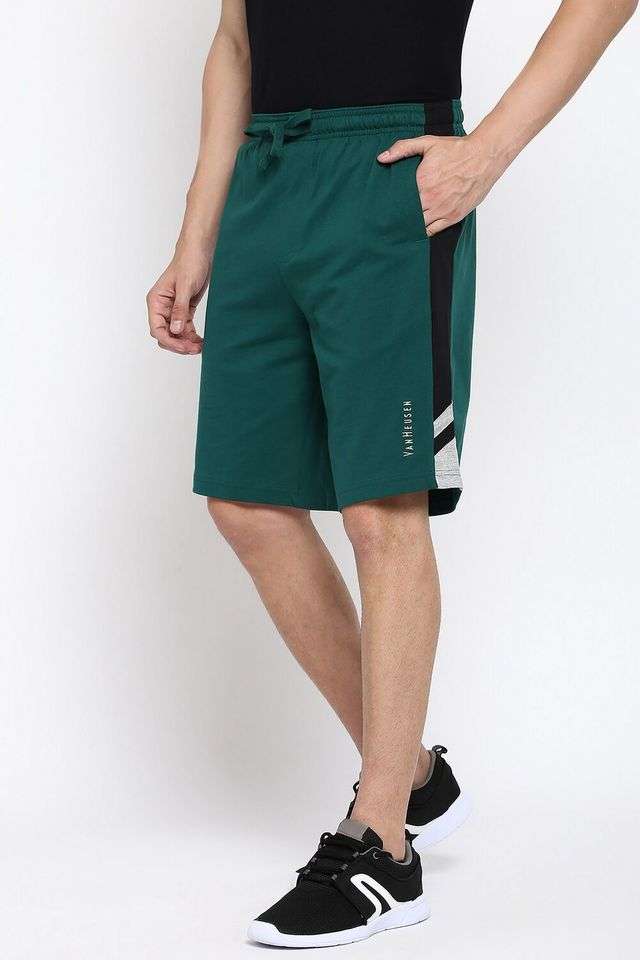 Solid-Cotton-Elasticated-Men-s-Shorts