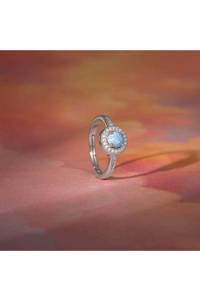 Silver-Circular-Opal-Ring