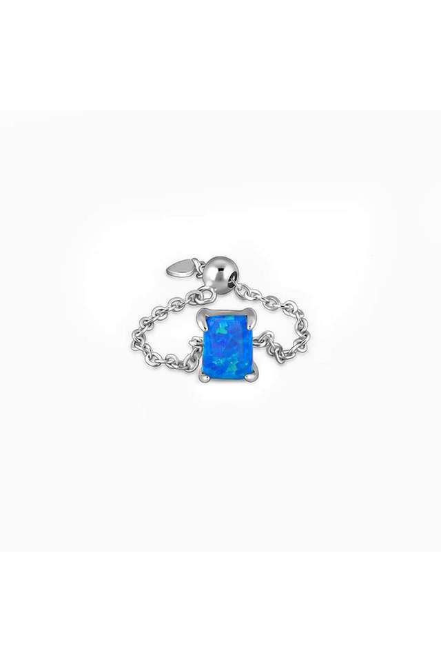 Silver-Opal-Rectangle-Chain-Ring