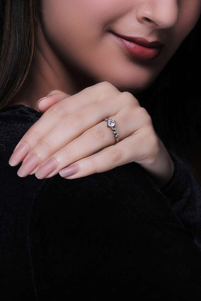 Cubic-Zirconia-Sterling-Silver-Adjustable-Western-Ring