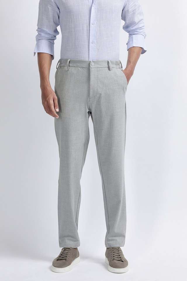 Solid-Polyester-Regular-Fit-Men-s-Casual-Wear-Trousers