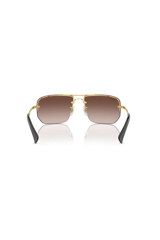 Unisex-Half-Rim-Non-Polarized-Square-Sunglasses