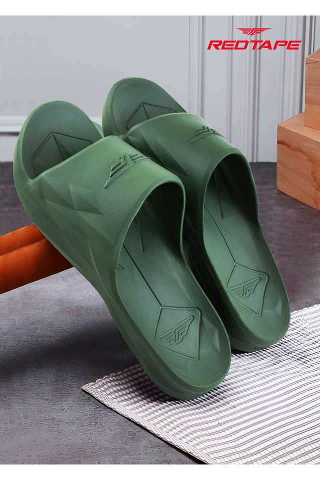 Buy Red Tape Olive EVA Slip-on Men's Comfort Slides Shoppers Stop