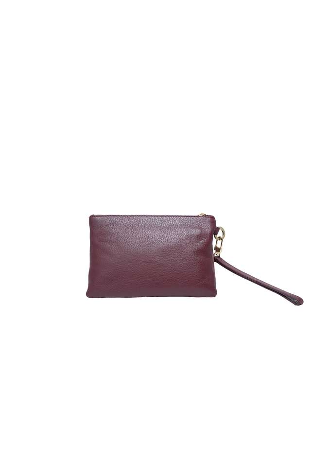 Buy RI2K London Wine Zipper Pure Leather Women's Casual Wear